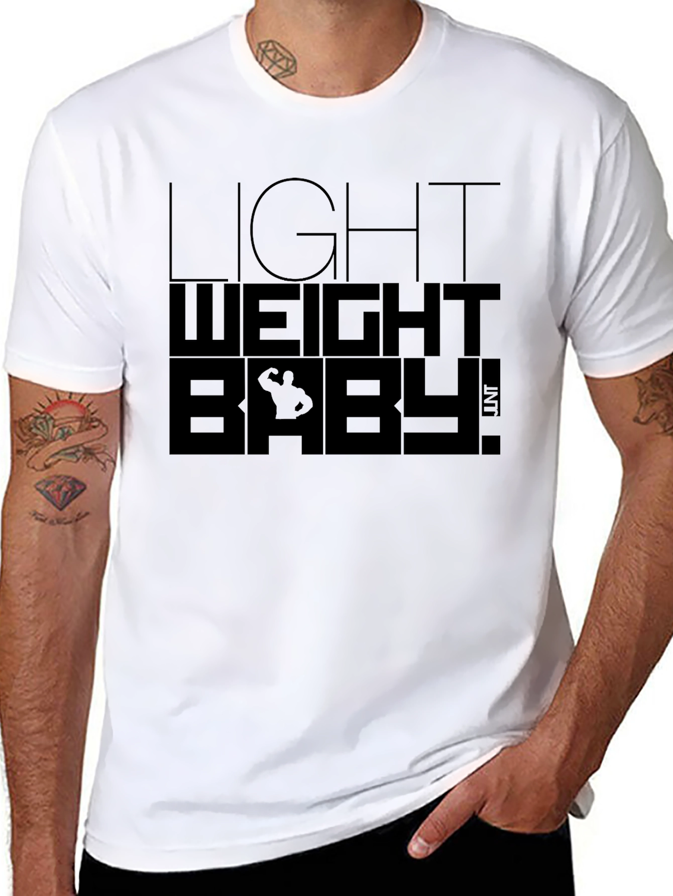 Light Weight Baby! Graphic T-Shirt - Black Gym Apparel