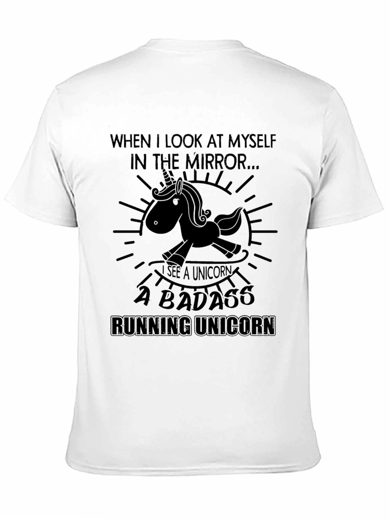 Badass Running Unicorn Graphic Tee