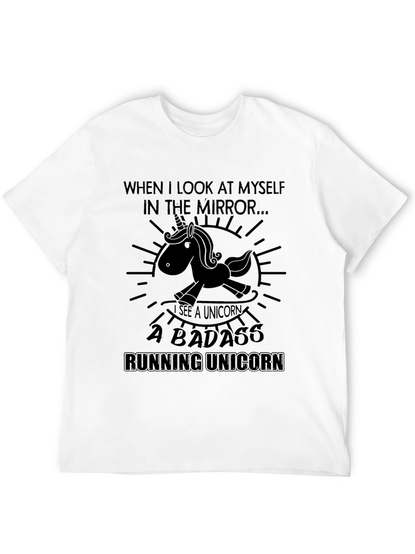 Badass Running Unicorn Graphic Tee