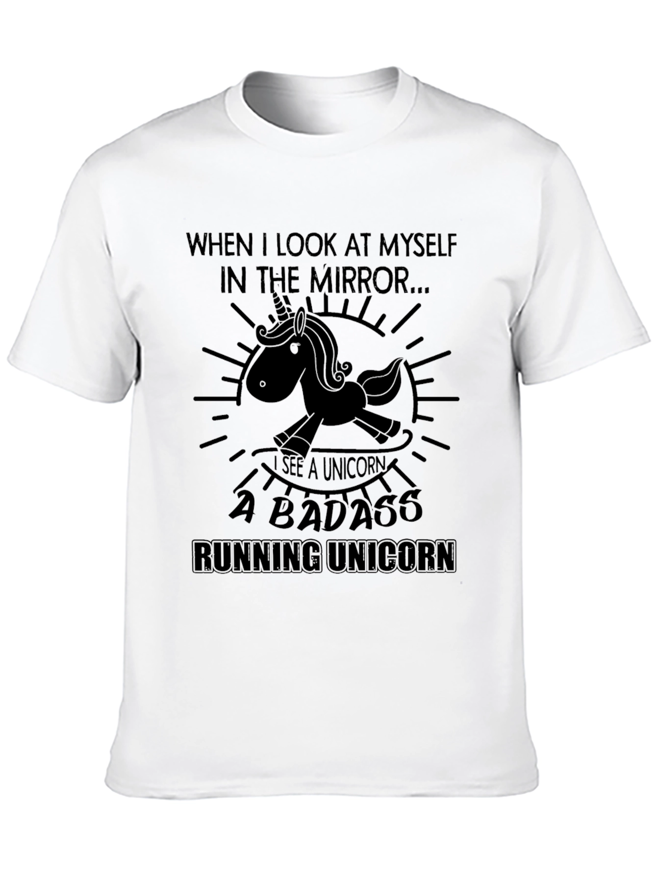 Badass Running Unicorn Graphic Tee