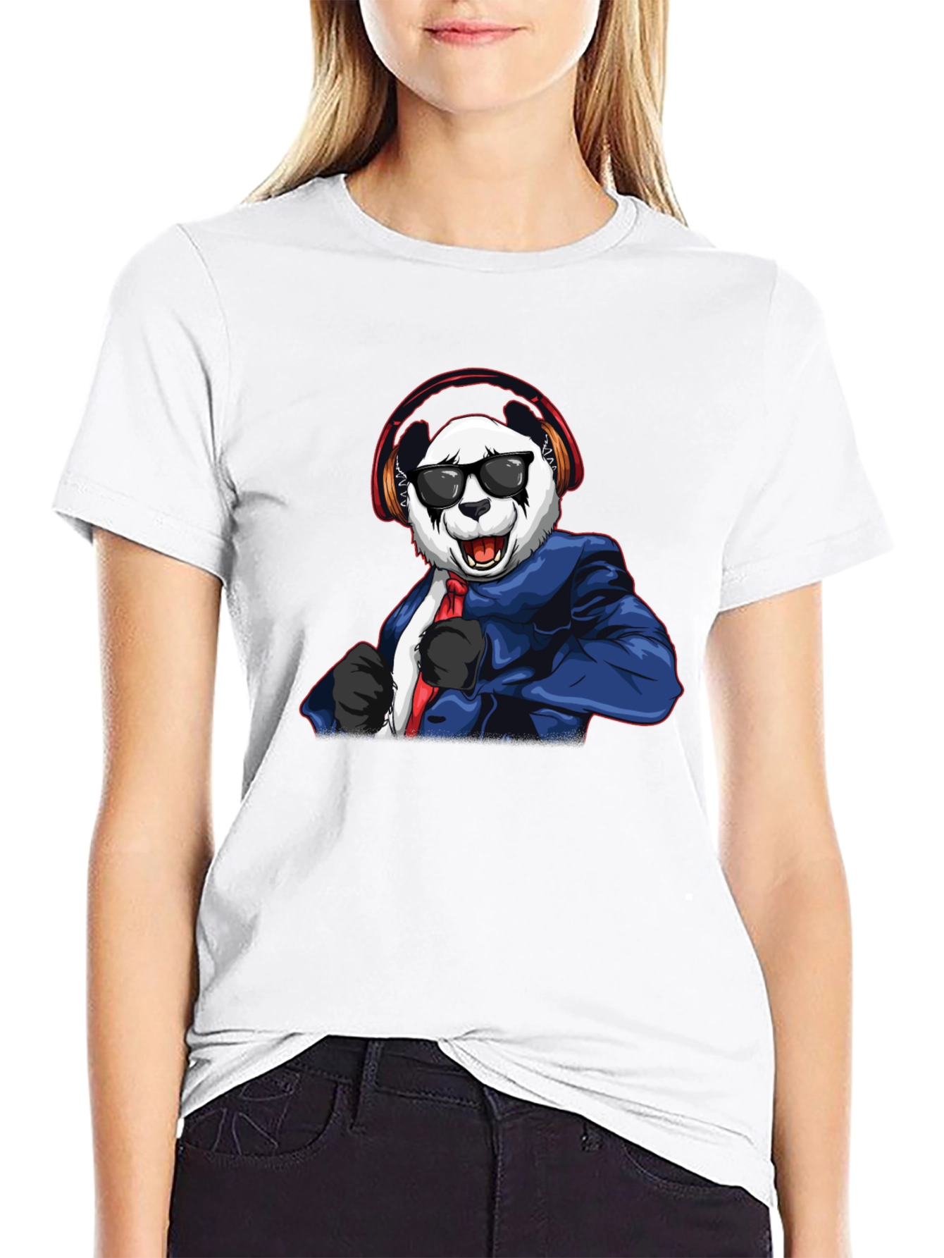 Cool Panda DJ Graphic T-Shirt