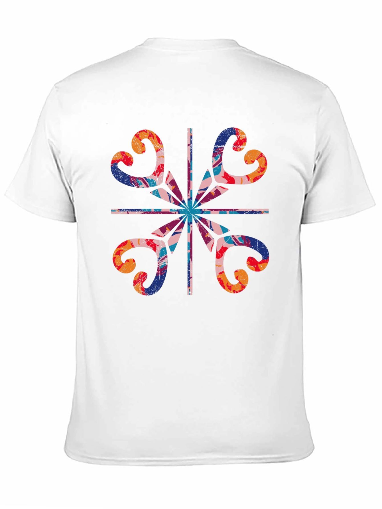 Abstract Floral Graphic Tee - Stylish Mens T-Shirt
