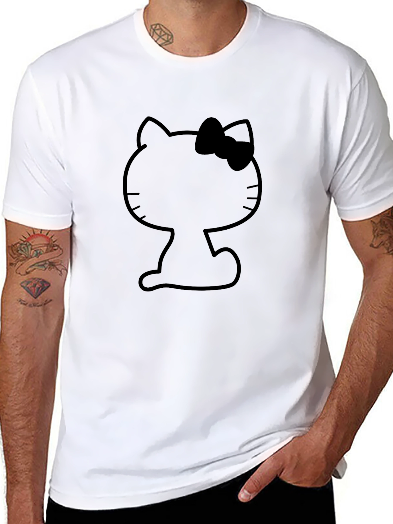 Hello Kitty Black Graphic T-Shirt
