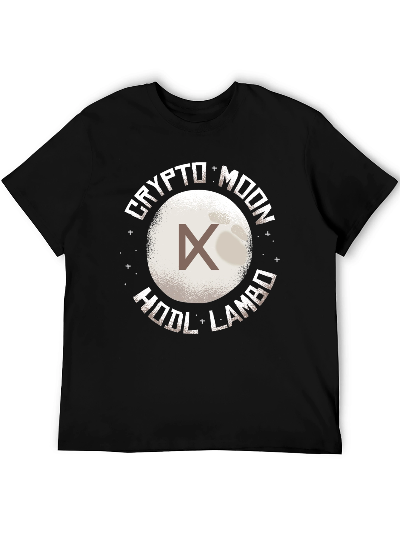 Crypto Moon HODL Lambo Black T-Shirt