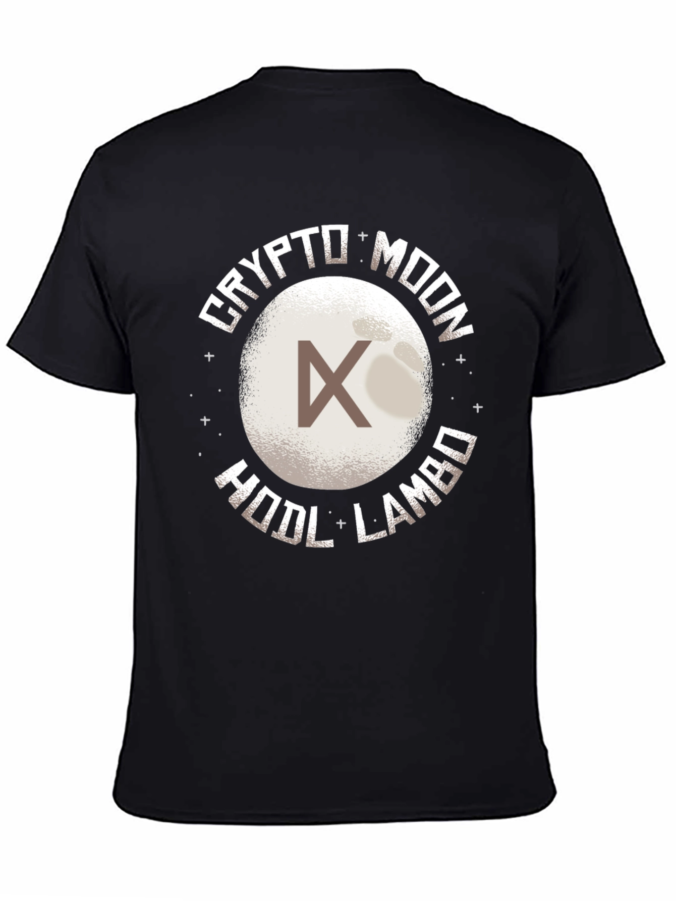 Crypto Moon HODL Lambo Black T-Shirt