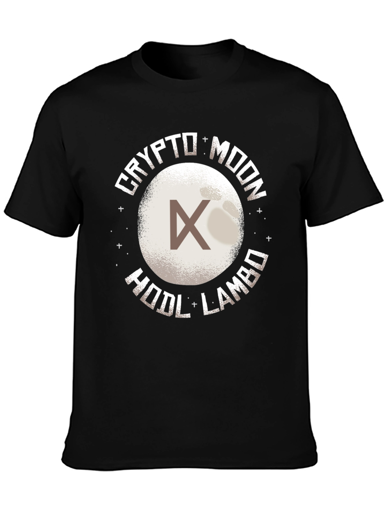 Crypto Moon HODL Lambo Black T-Shirt