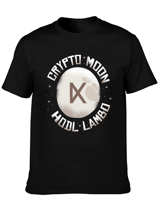 Crypto Moon HODL Lambo Black T-Shirt