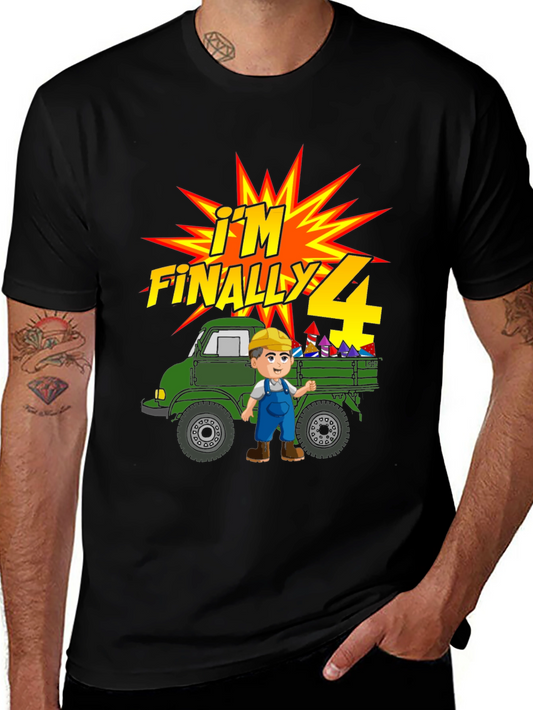Im Finally 4! Birthday Truck T-Shirt