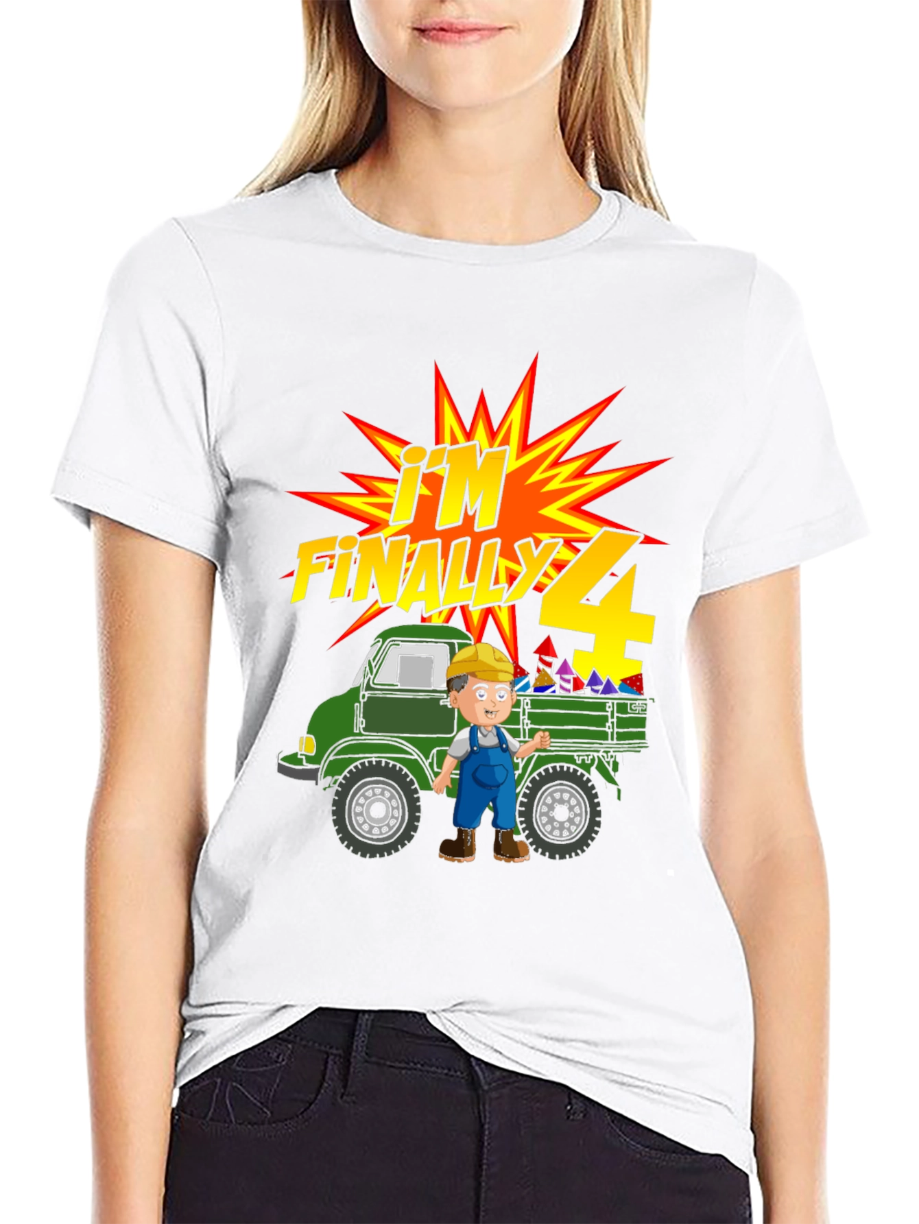 Im Finally 4! Birthday Truck T-Shirt