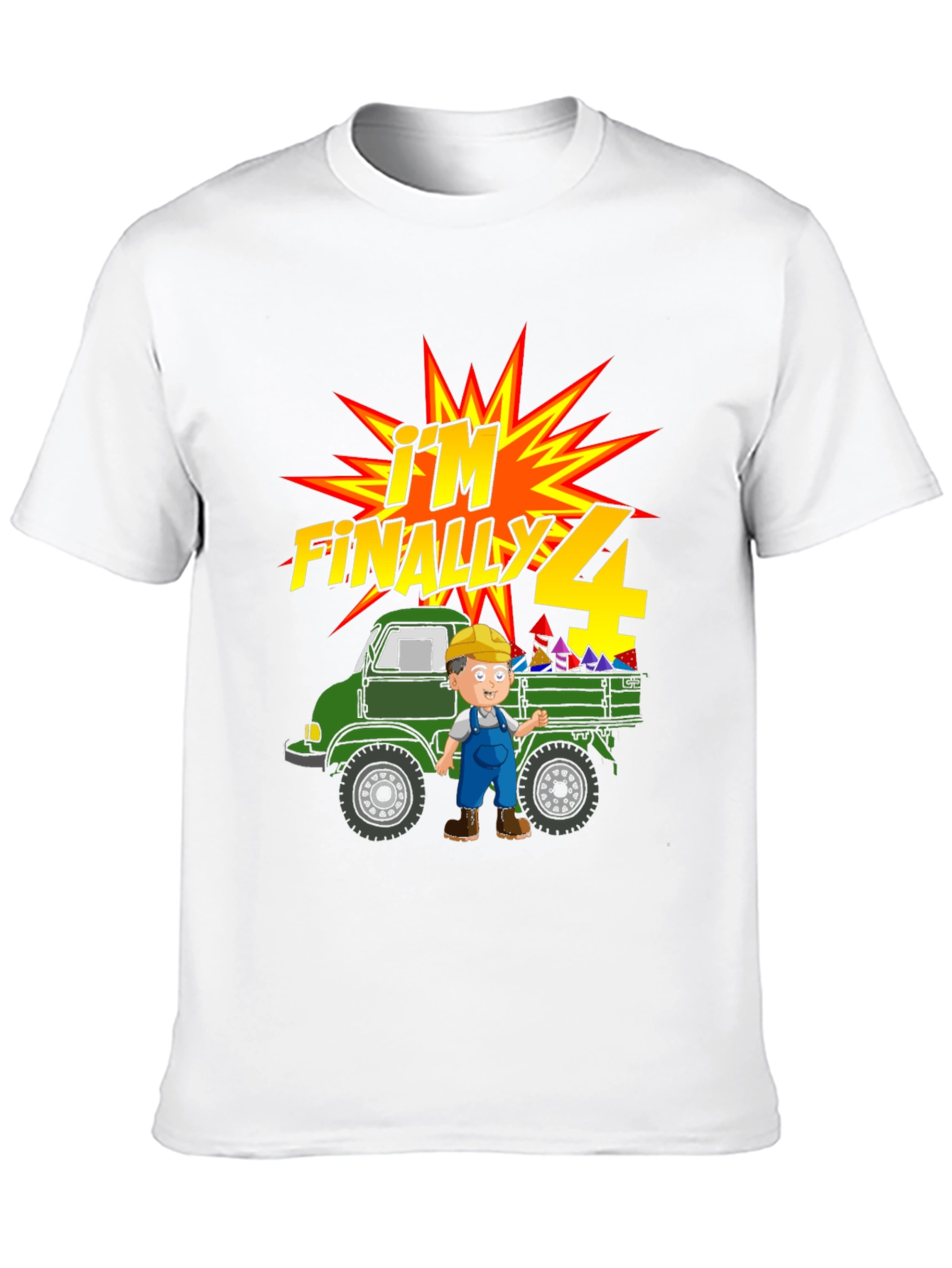 Im Finally 4! Birthday Truck T-Shirt