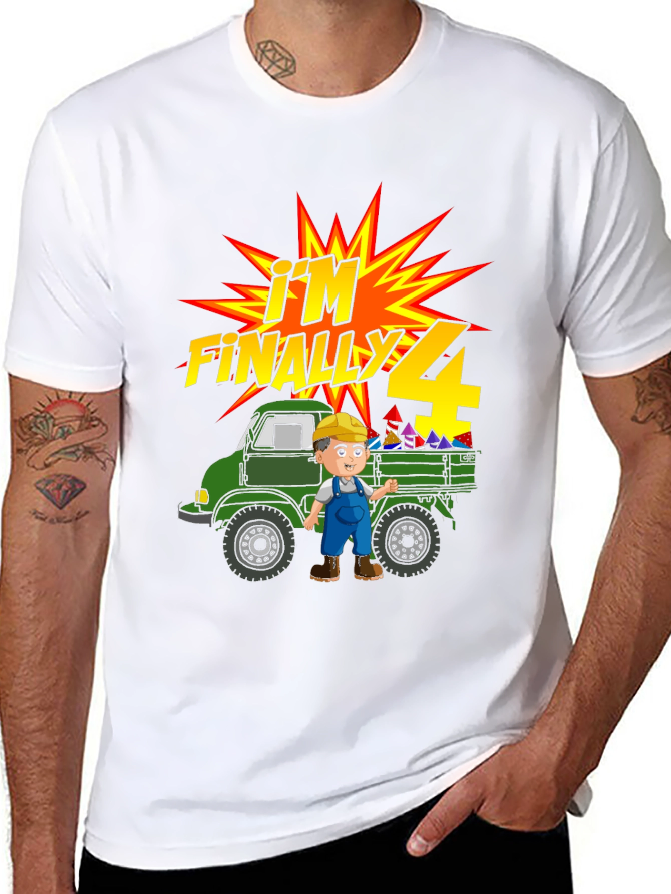 Im Finally 4! Birthday Truck T-Shirt