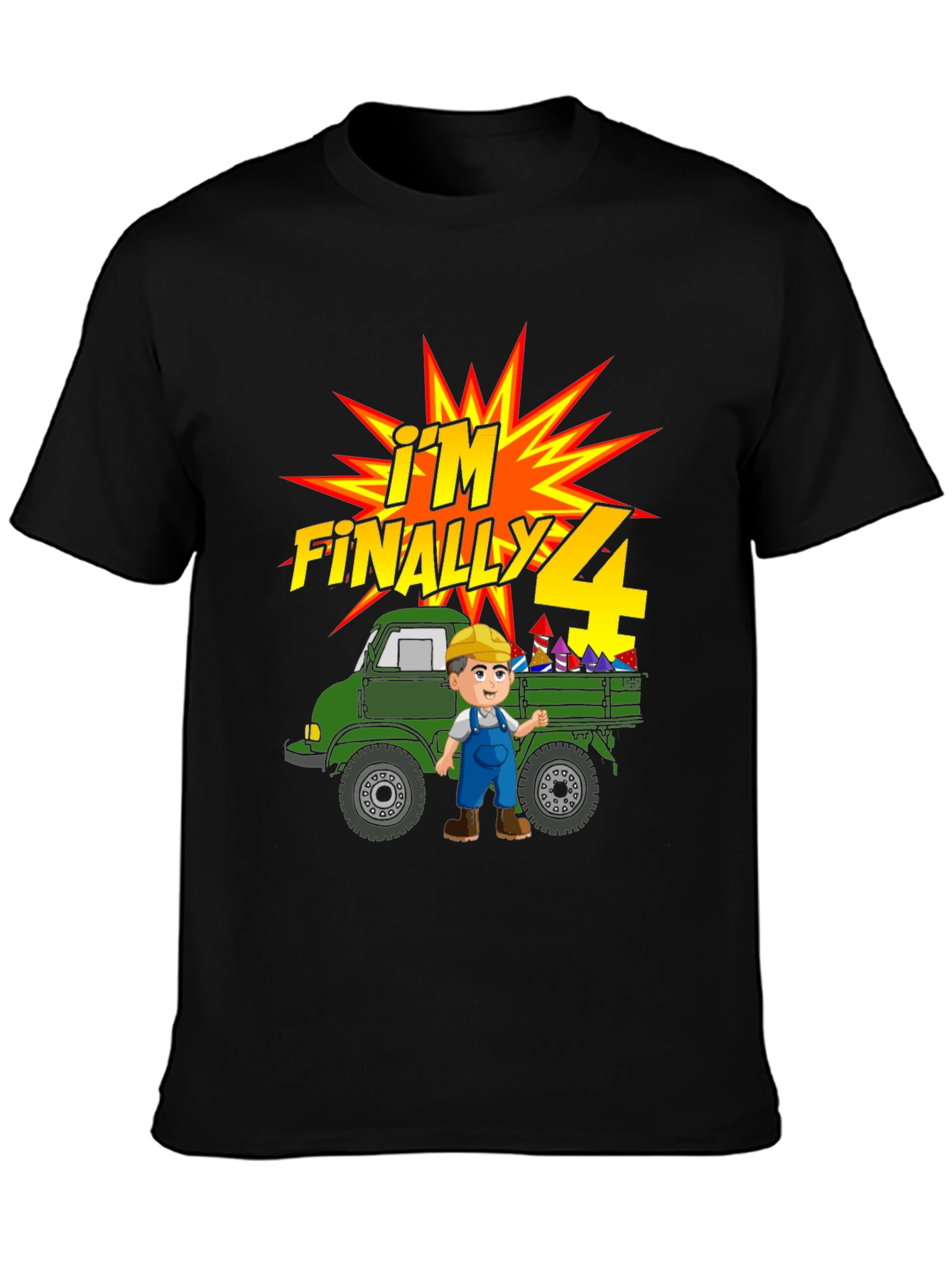 Im Finally 4! Birthday Truck T-Shirt