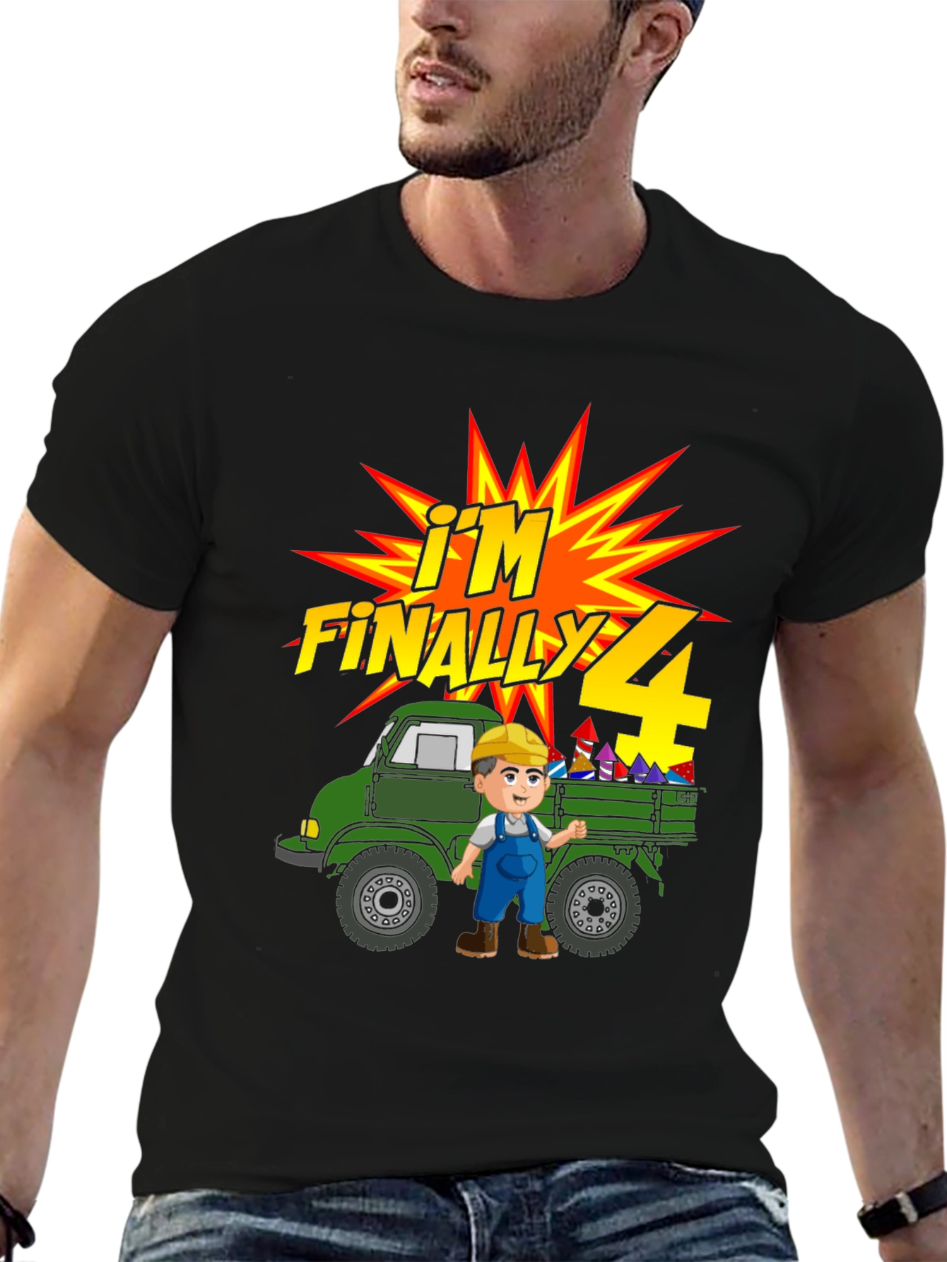 Im Finally 4! Birthday Truck T-Shirt