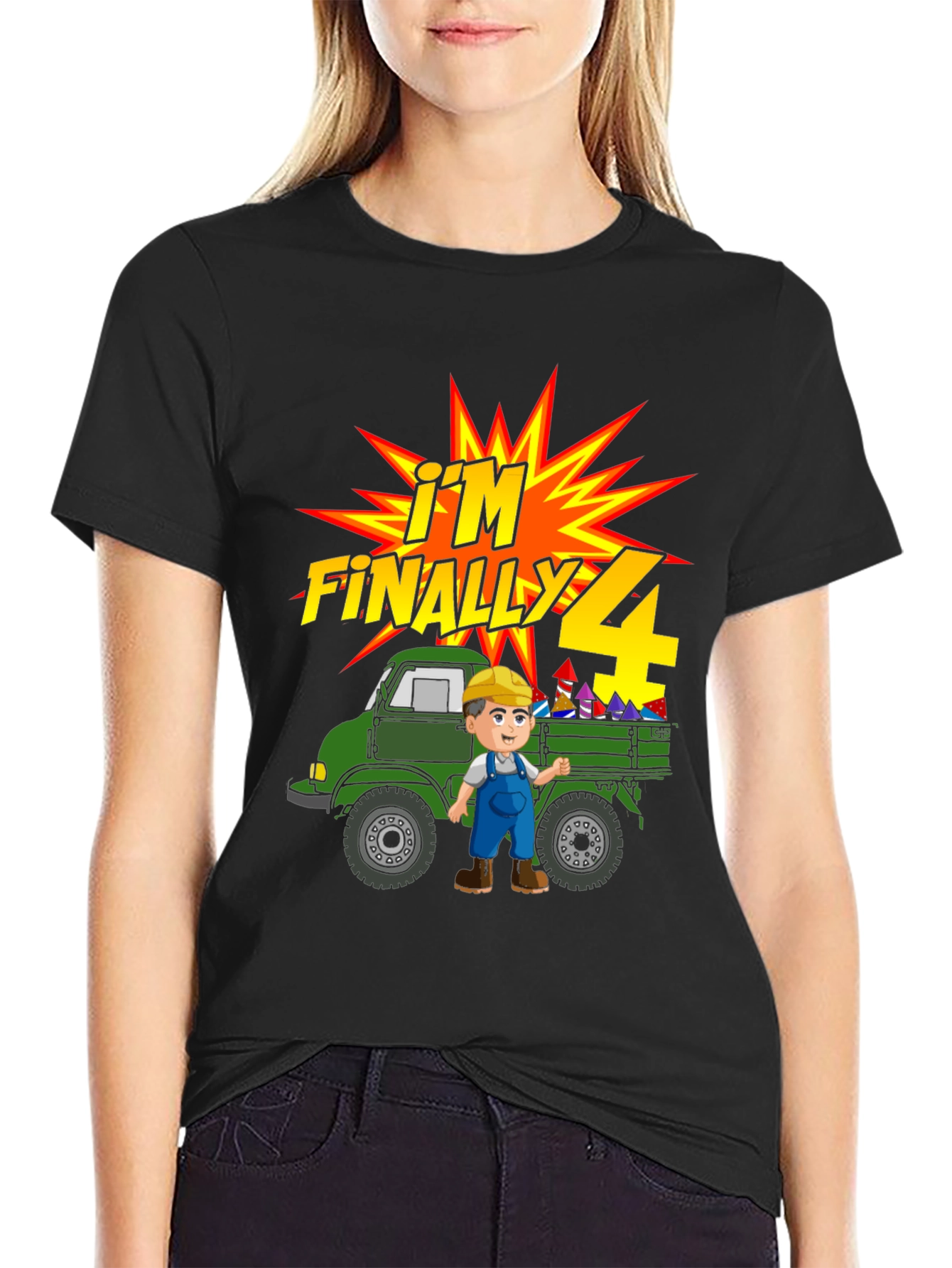 Im Finally 4! Birthday Truck T-Shirt