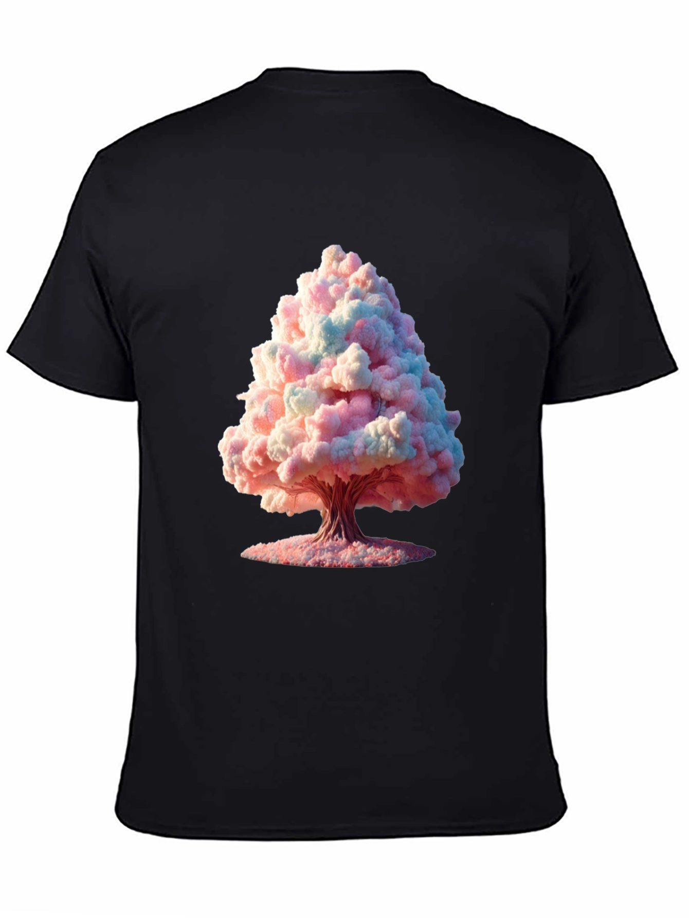 Cotton Candy Tree Graphic Black Tee
