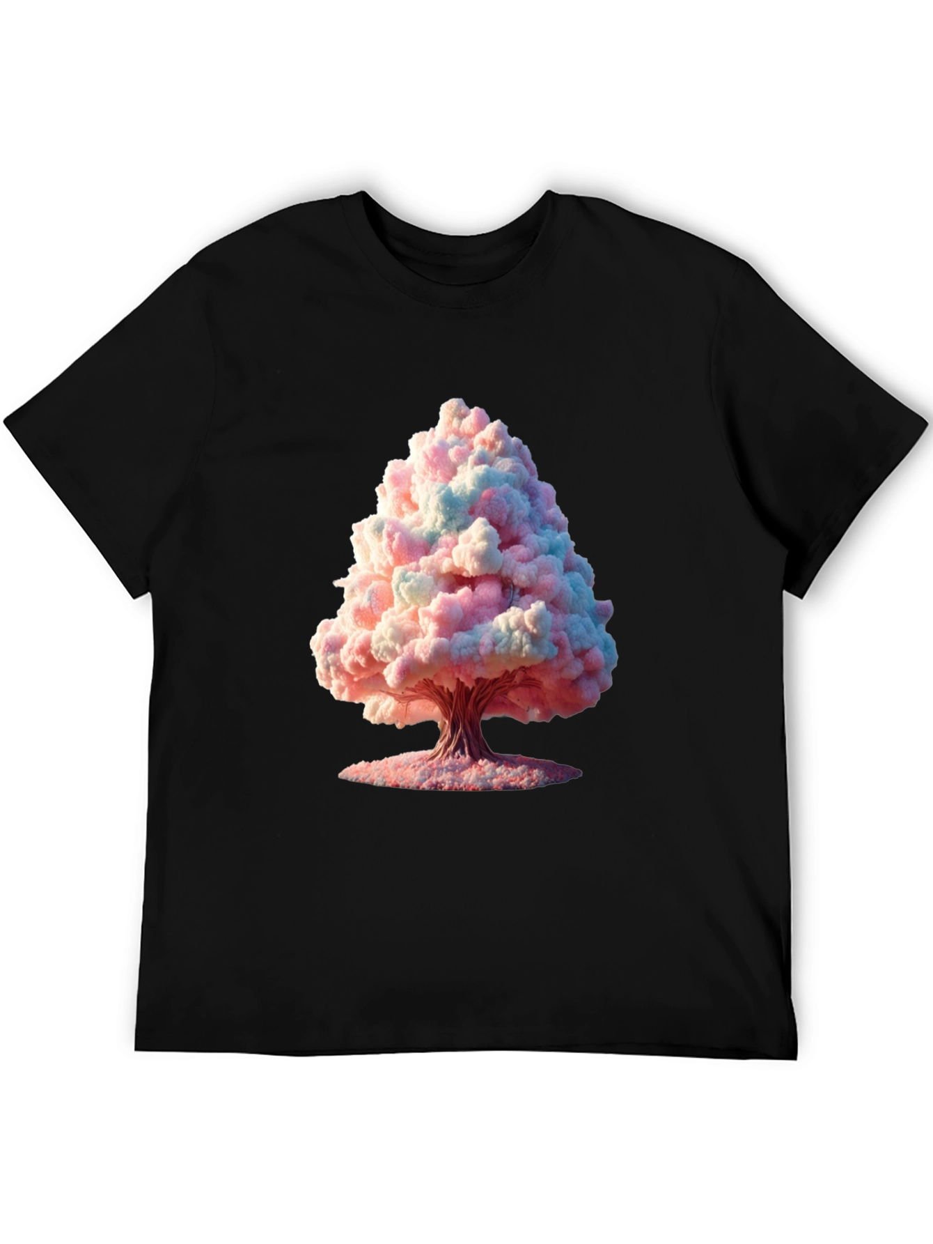 Cotton Candy Tree Graphic Black Tee