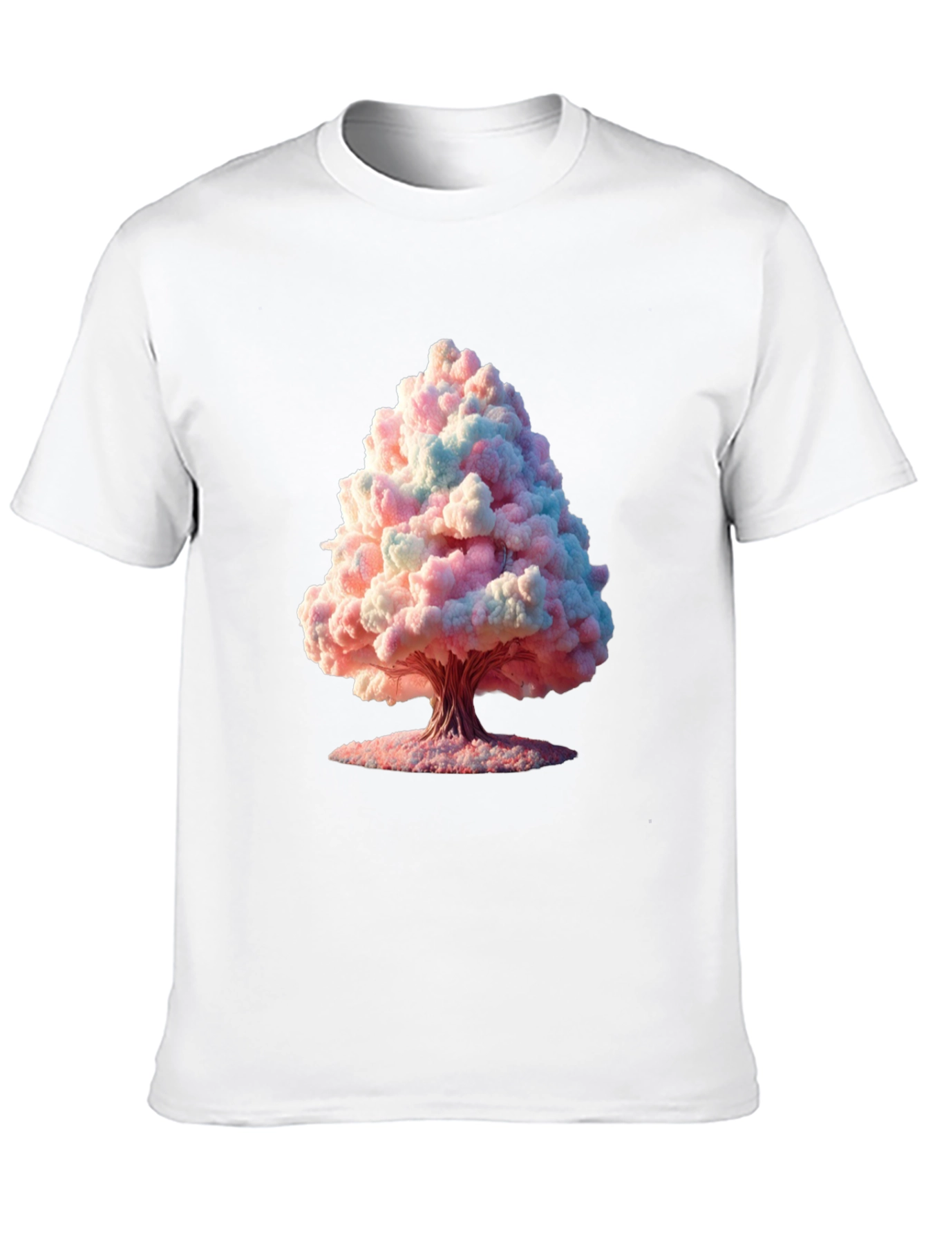 Cotton Candy Tree Graphic Black Tee