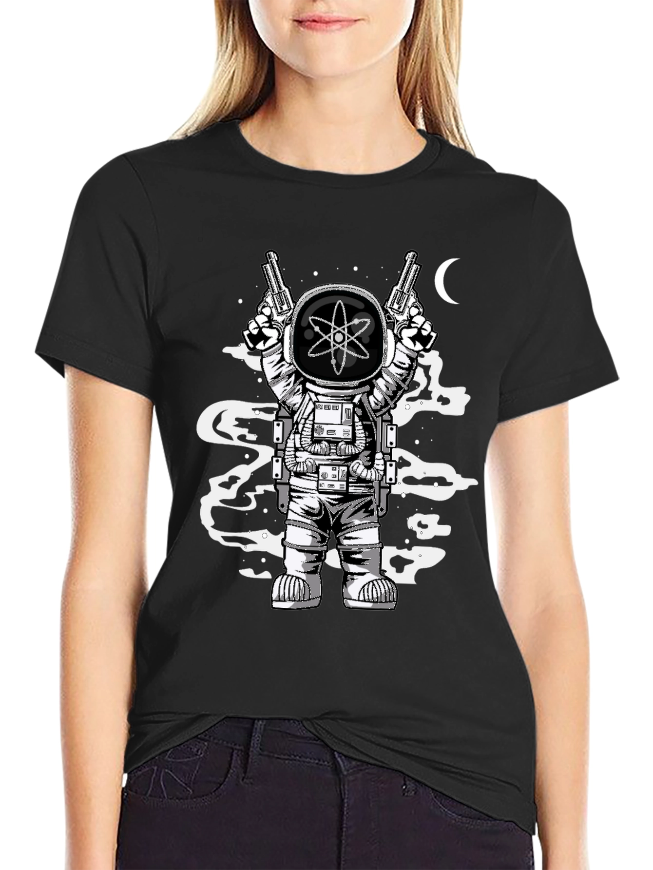 Atomic Spaceman Graphic Tee - Black