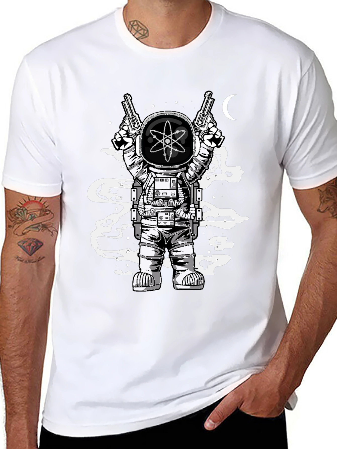 Atomic Spaceman Graphic Tee - Black