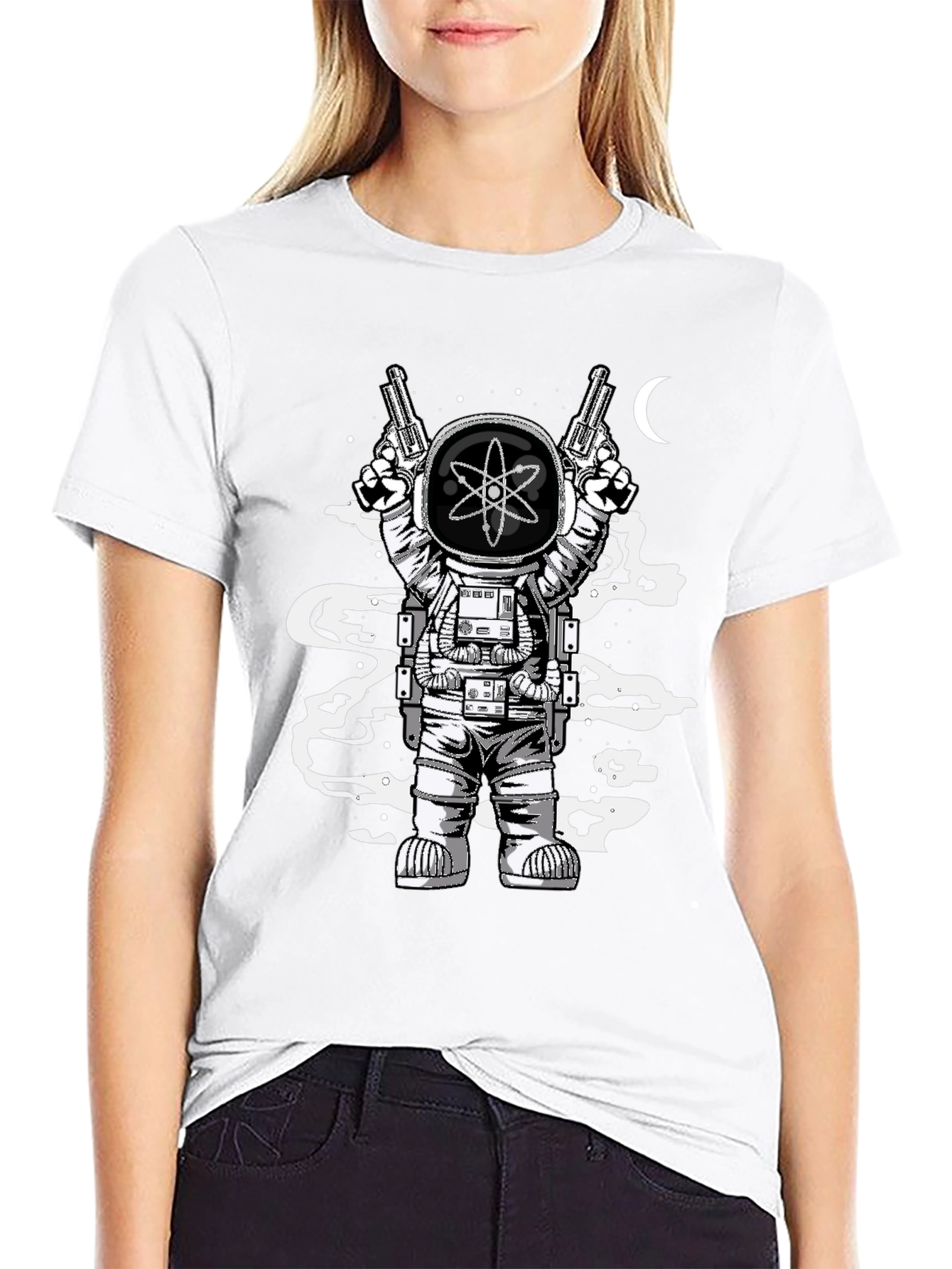 Atomic Spaceman Graphic Tee - Black