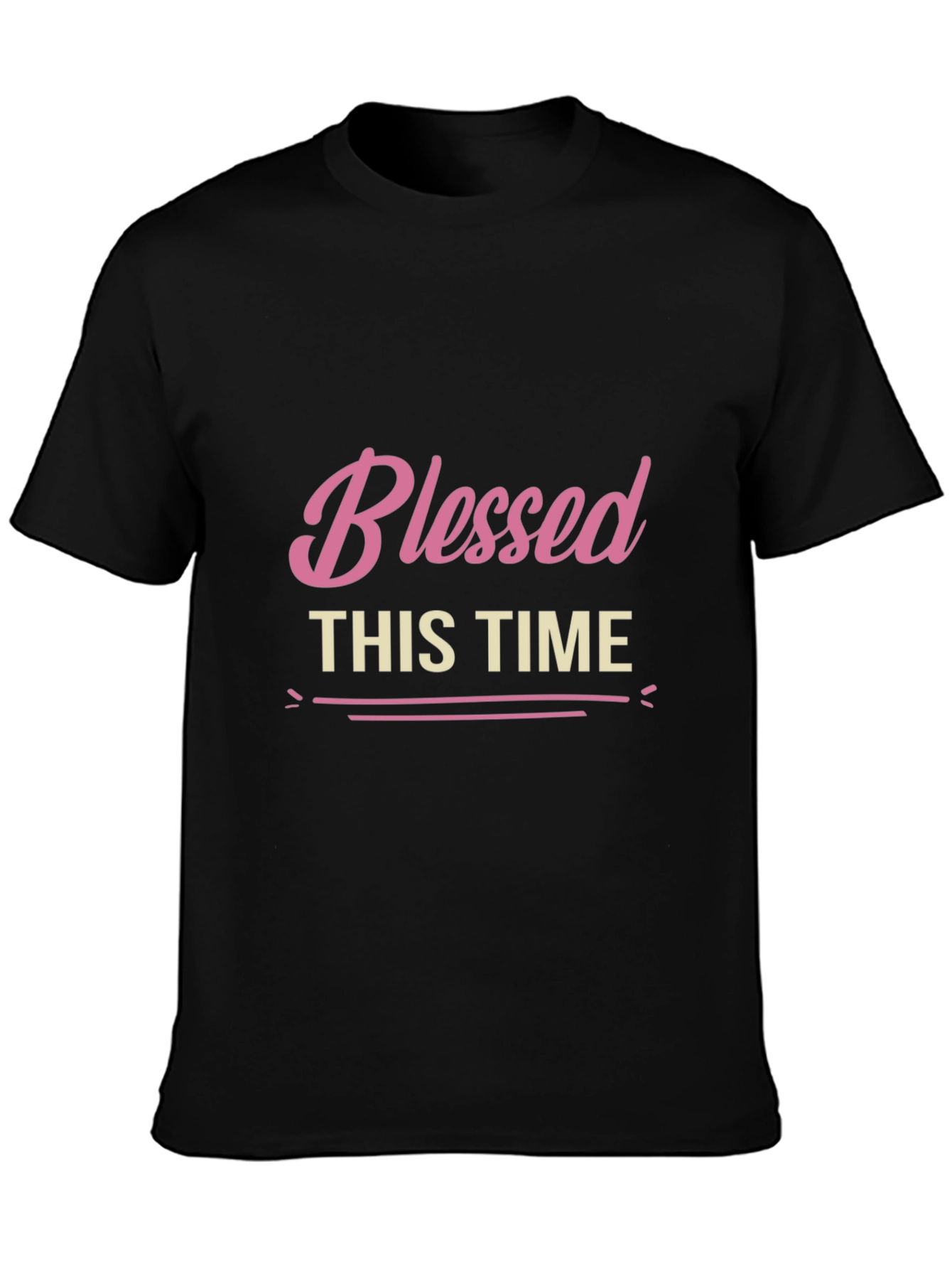 Blessed This Time Black Graphic Tee