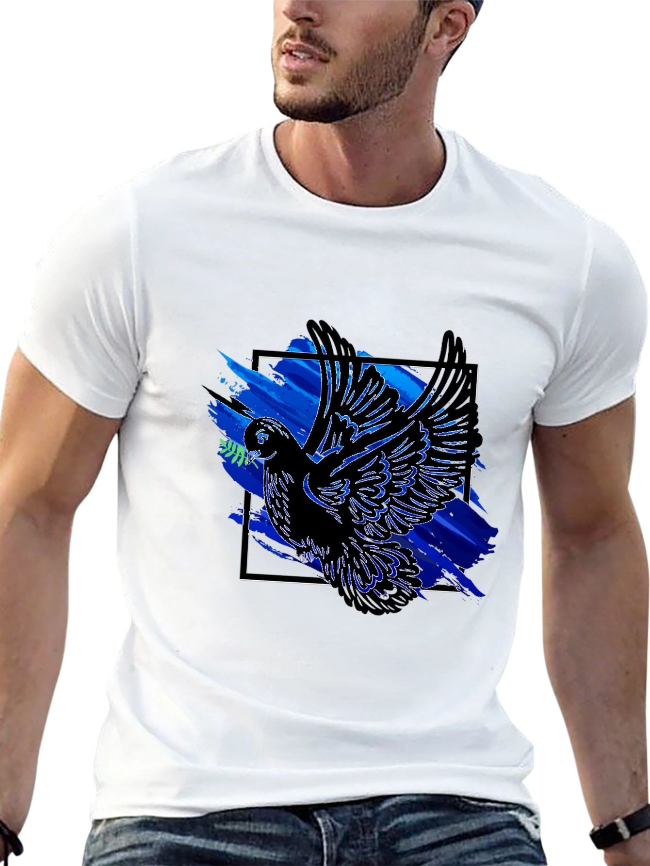 Peace Dove Graphic Tee - Mens Black T-Shirt