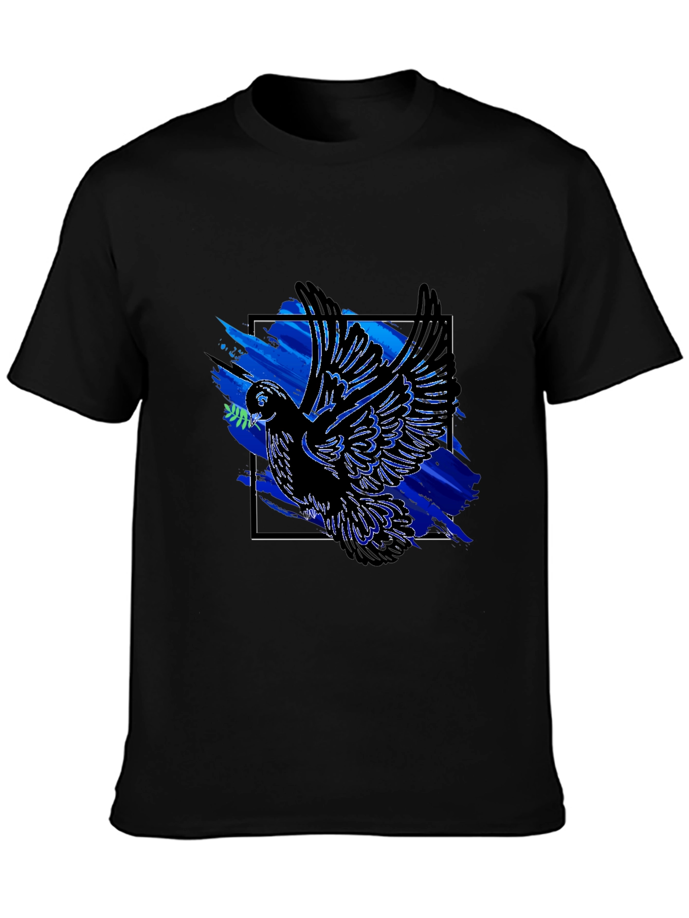 Peace Dove Graphic Tee - Mens Black T-Shirt