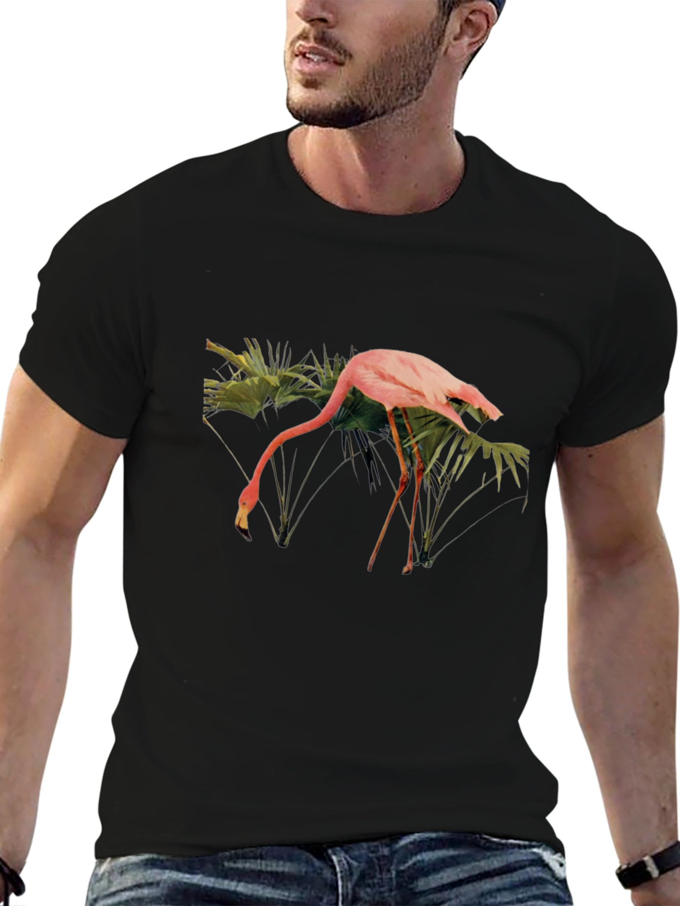 Flamingo Graphic T-Shirt - Tropical Bird Tee