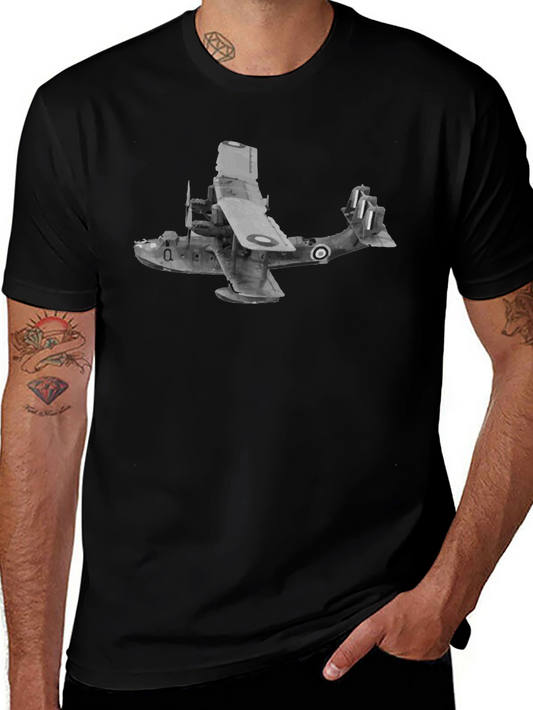 Vintage Seaplane Graphic Tee - Classic Aviation Style