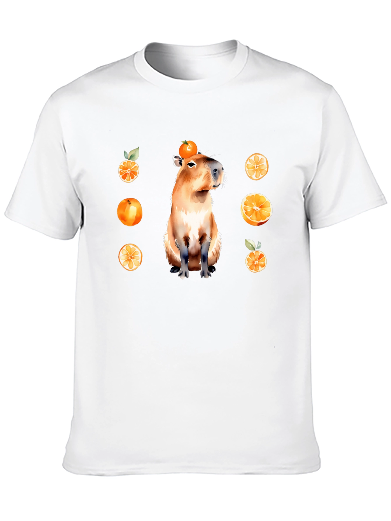 Capybara Orange T-Shirt - Unique Graphic Tee