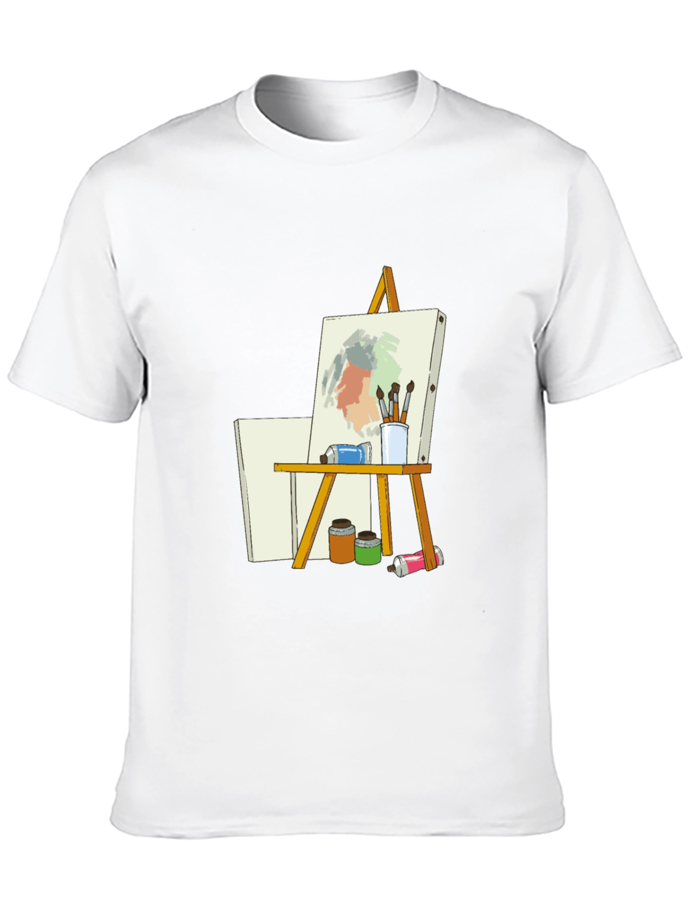 Artist Easel Graphic Tee - Black Cotton Blend