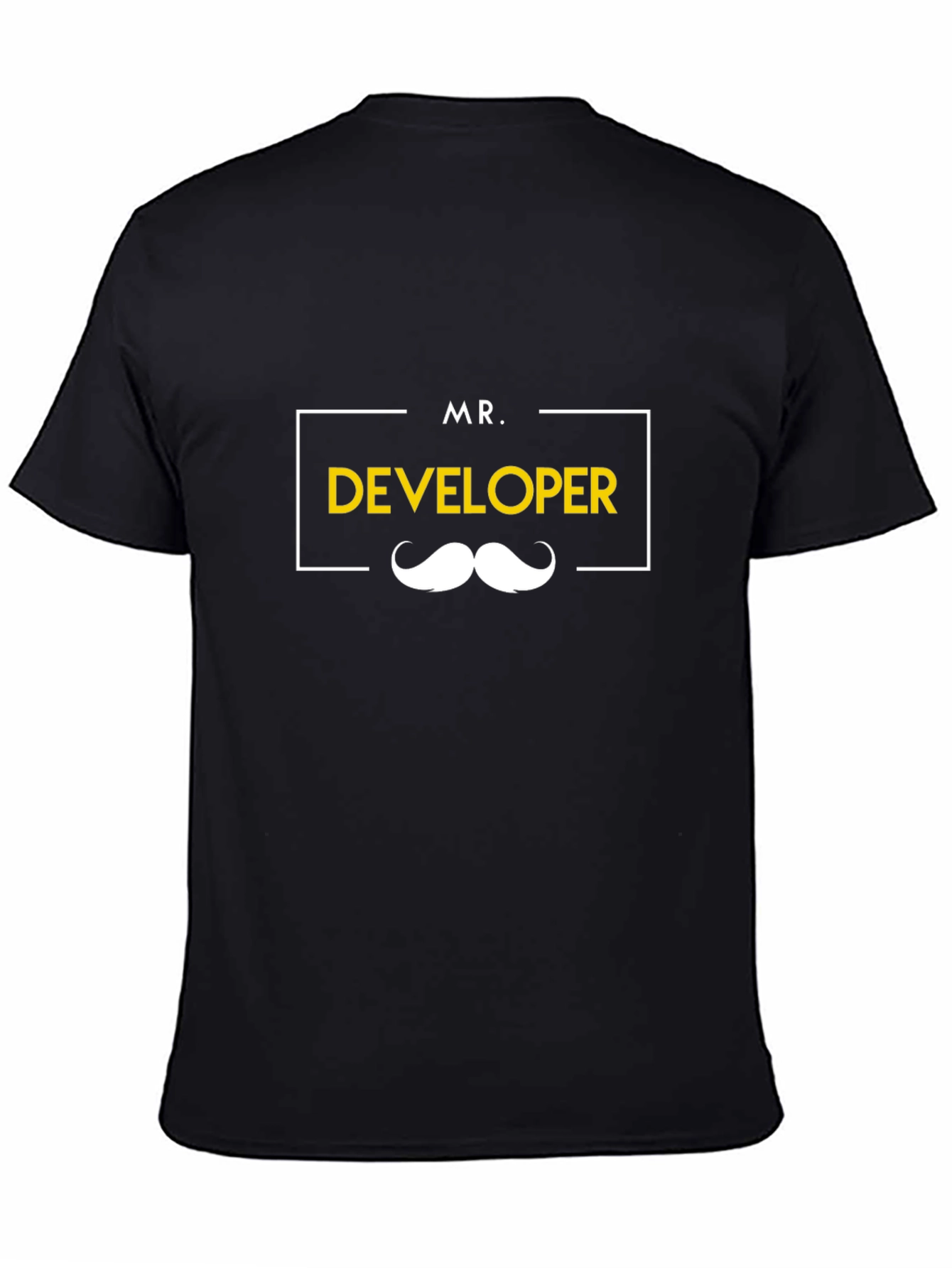 Mr. Developer Graphic Tee - Black Cotton T-Shirt