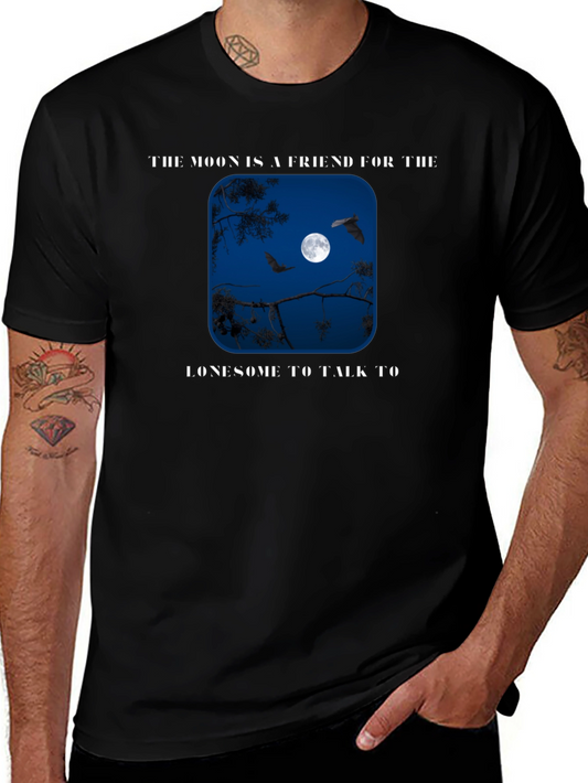 Moon Friend Graphic T-Shirt - Lonesome Night Tee