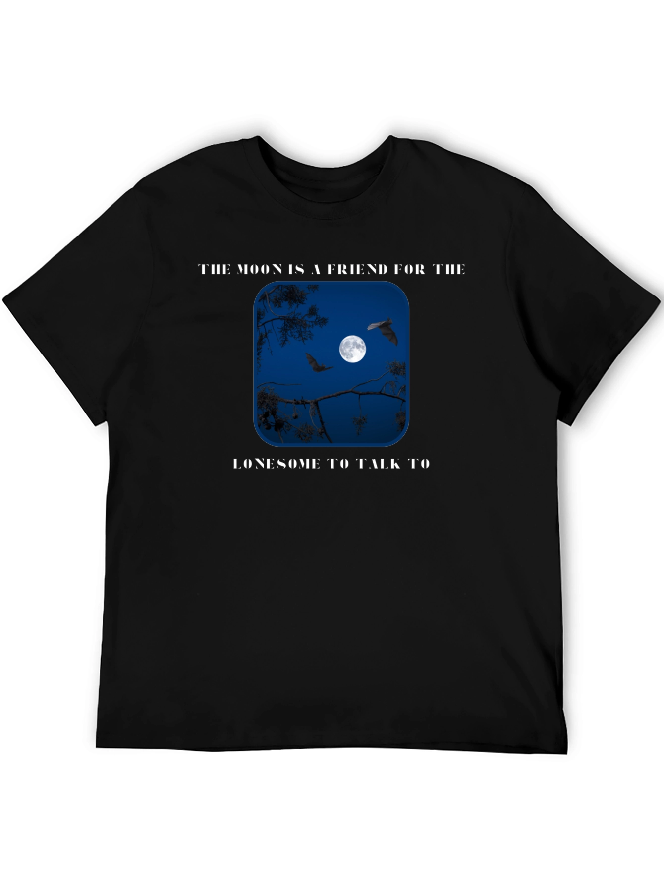 Moon Friend Graphic T-Shirt - Lonesome Night Tee