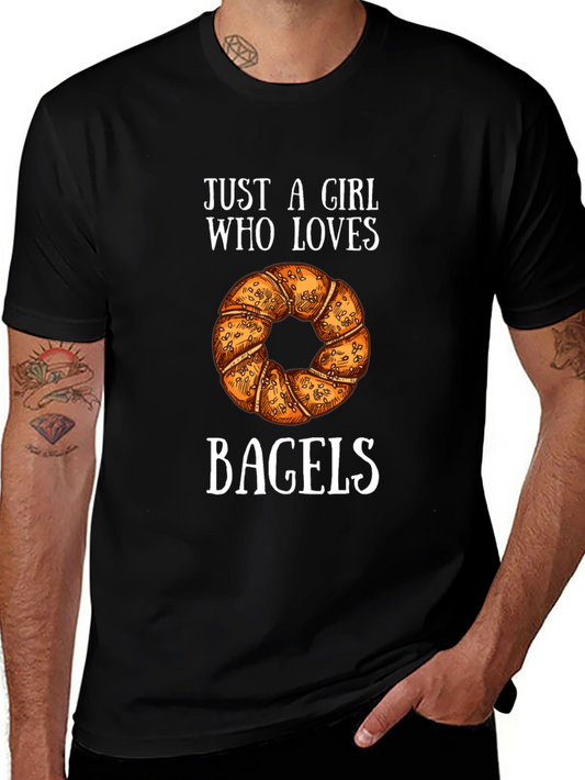 Bagel Lover Graphic T-Shirt - Casual Tee