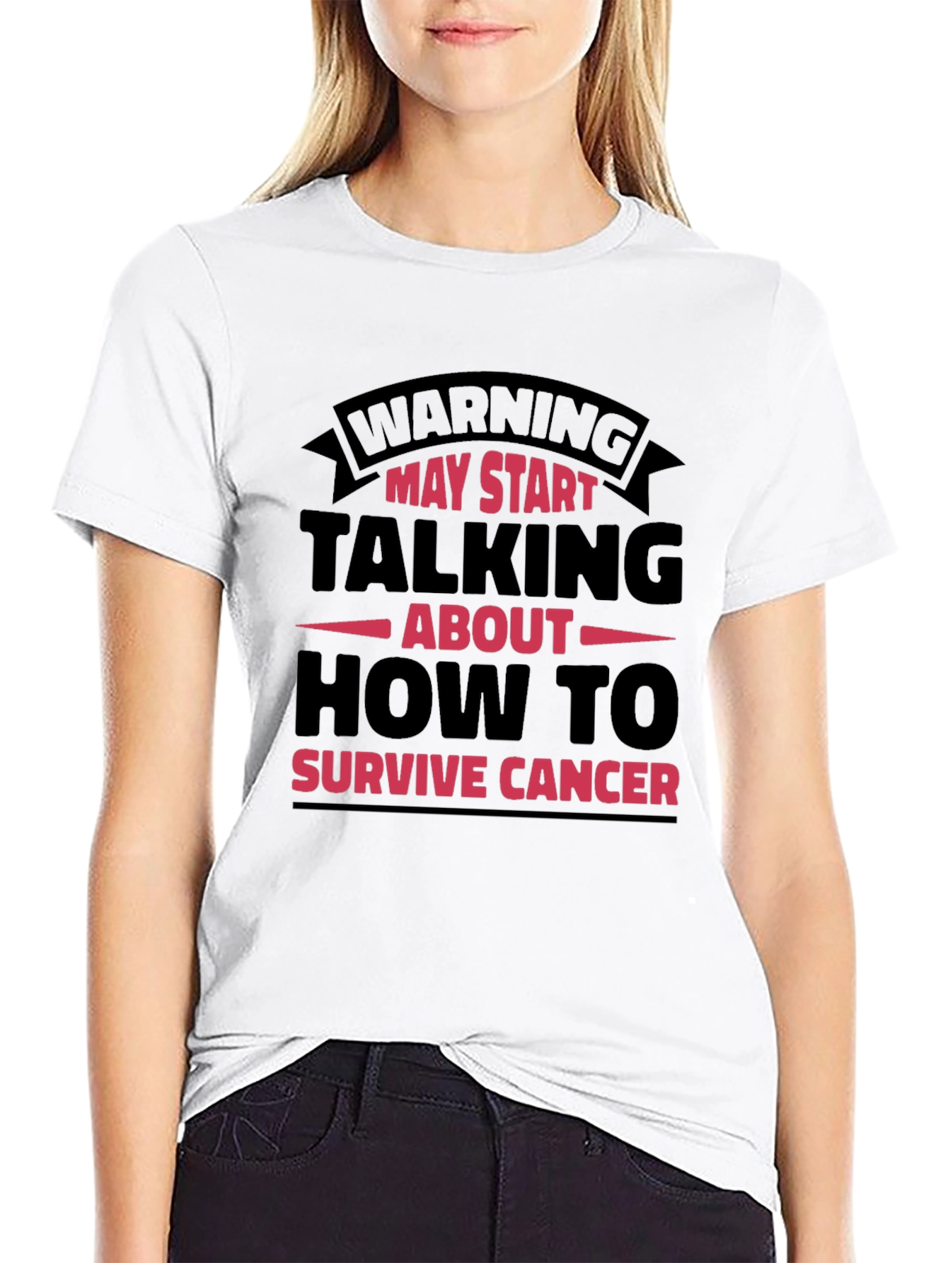 Cancer Survivor T-Shirt - Warning May Start Talking