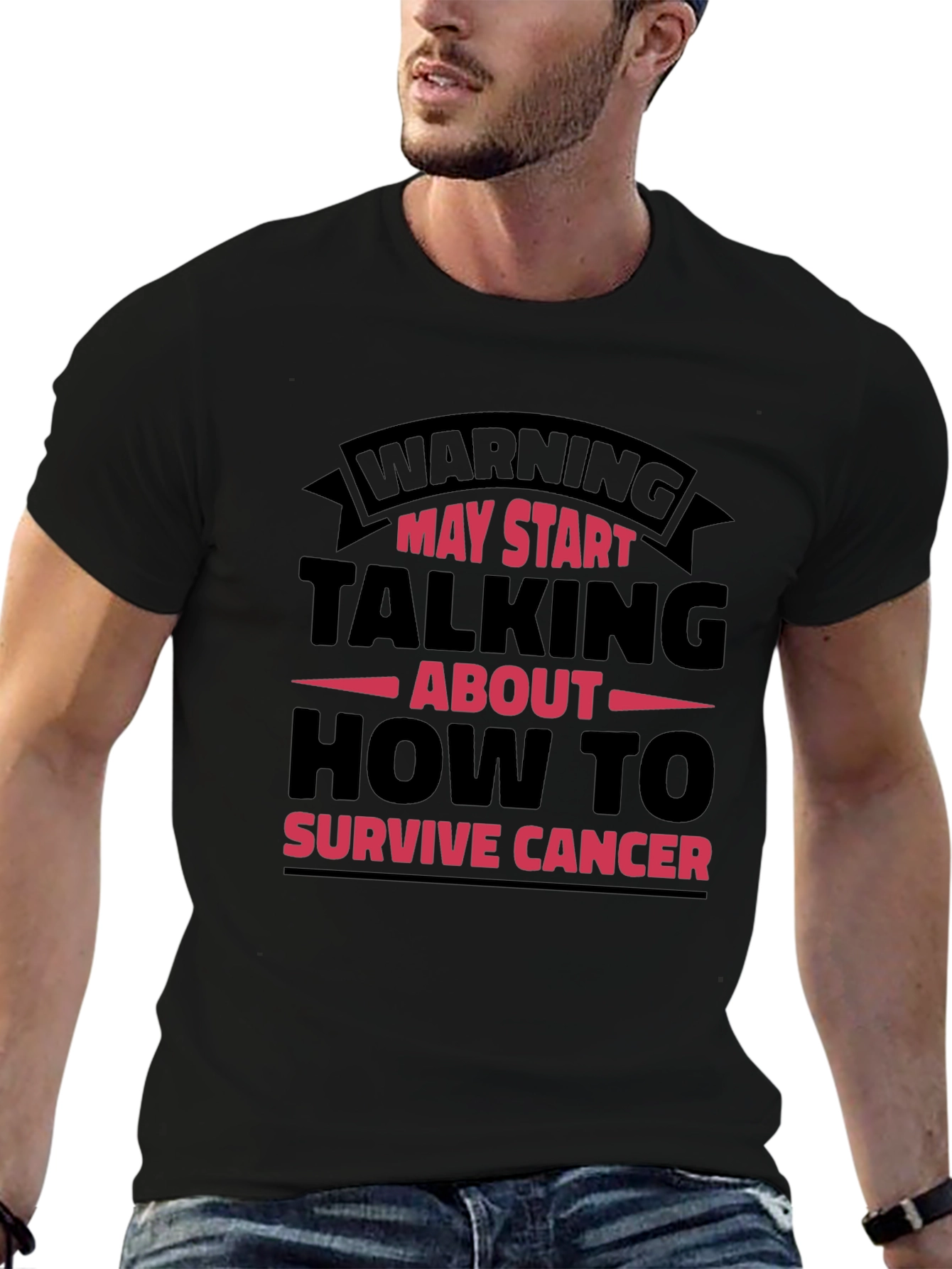 Cancer Survivor T-Shirt - Warning May Start Talking