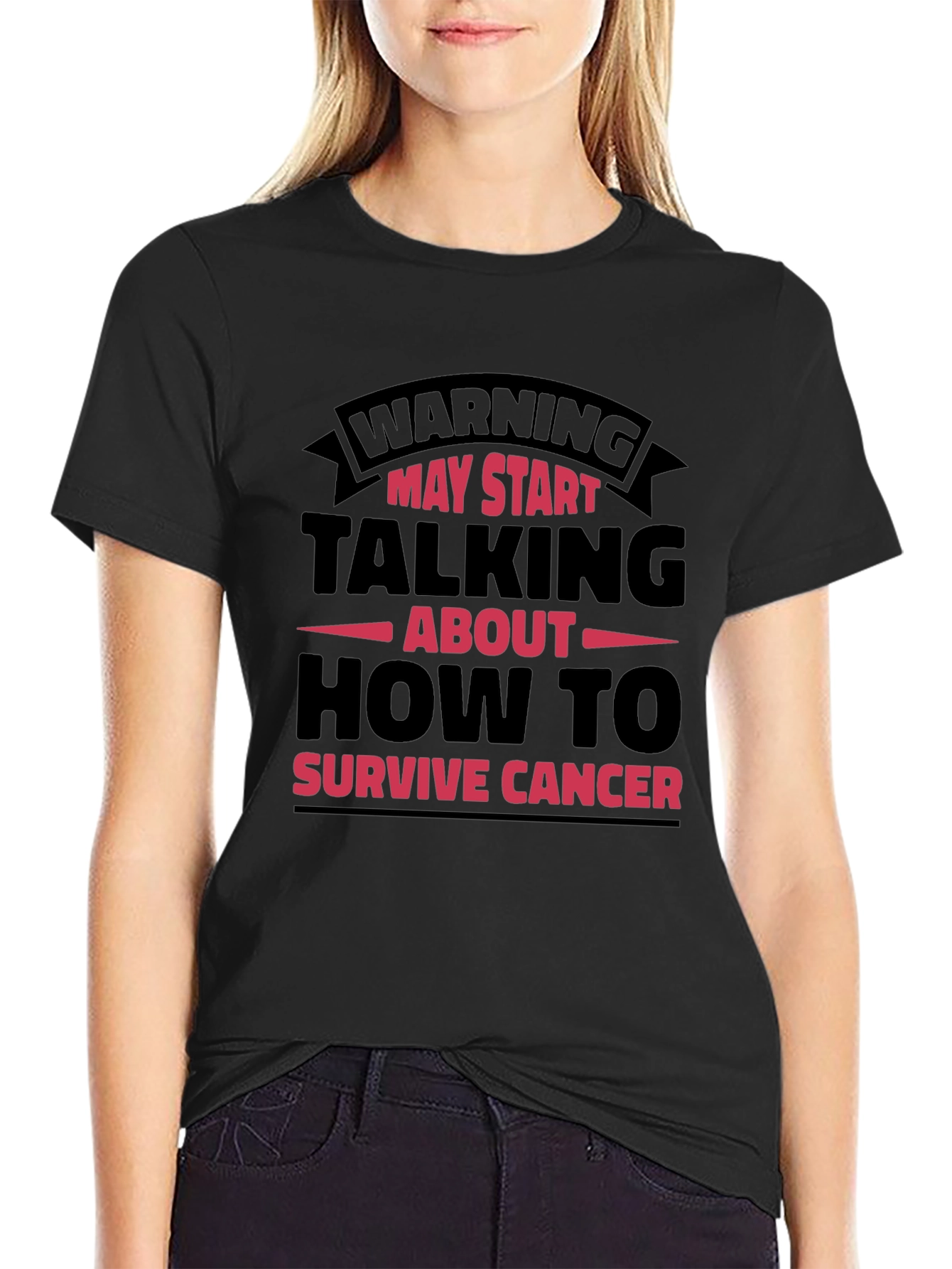 Cancer Survivor T-Shirt - Warning May Start Talking