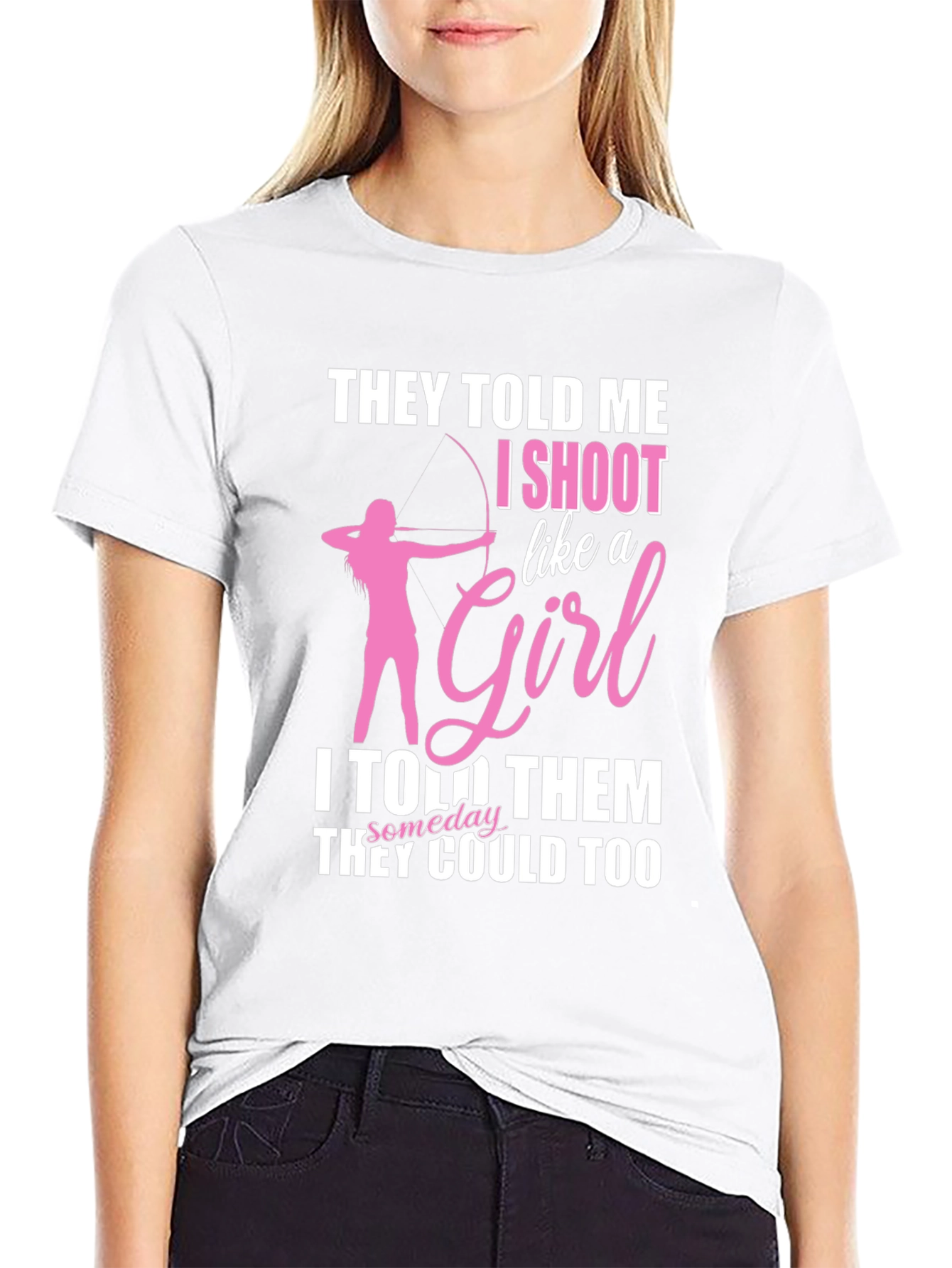 I Shoot Like a Girl T-Shirt Archery Funny Tee
