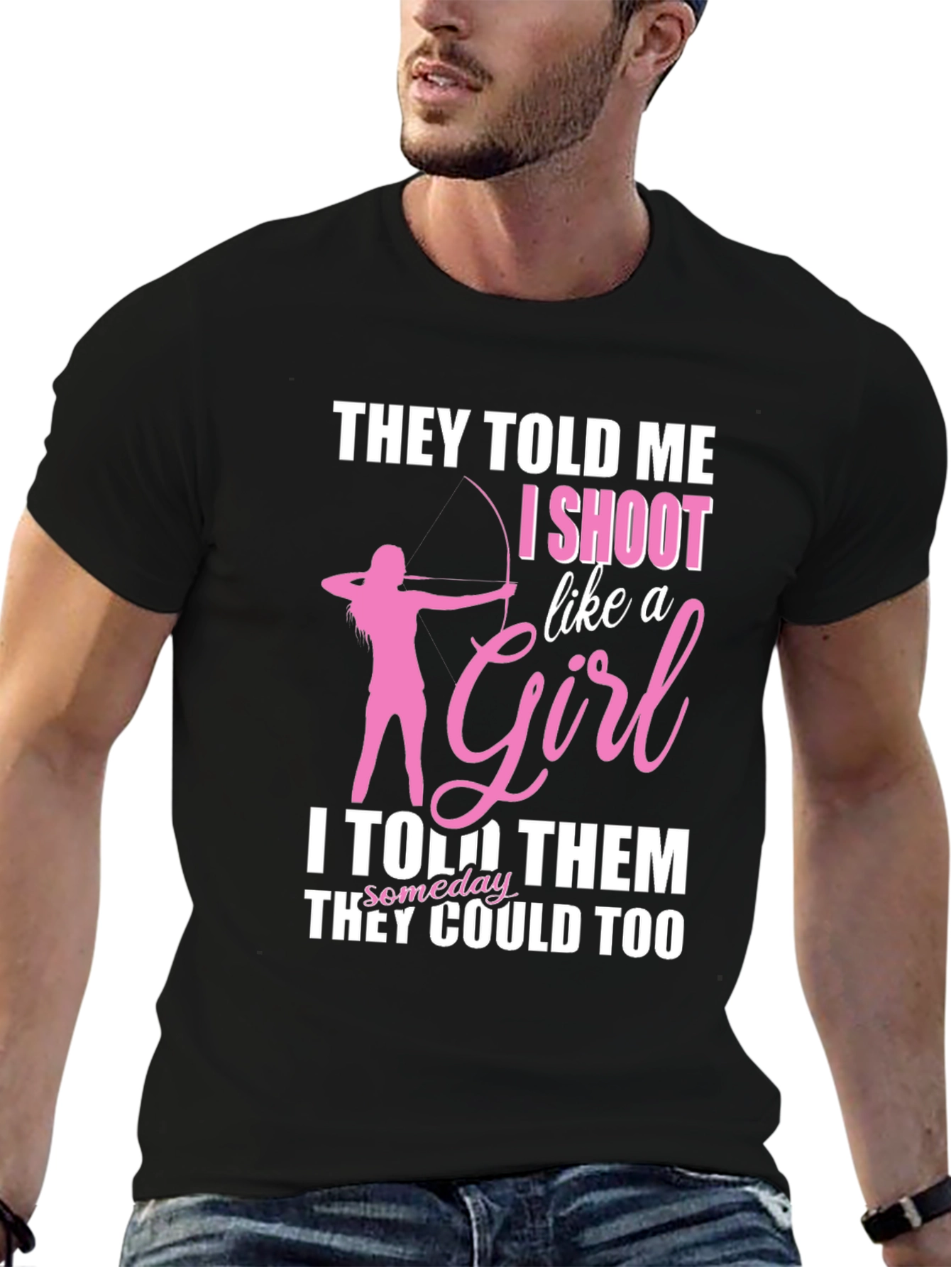 I Shoot Like a Girl T-Shirt Archery Funny Tee