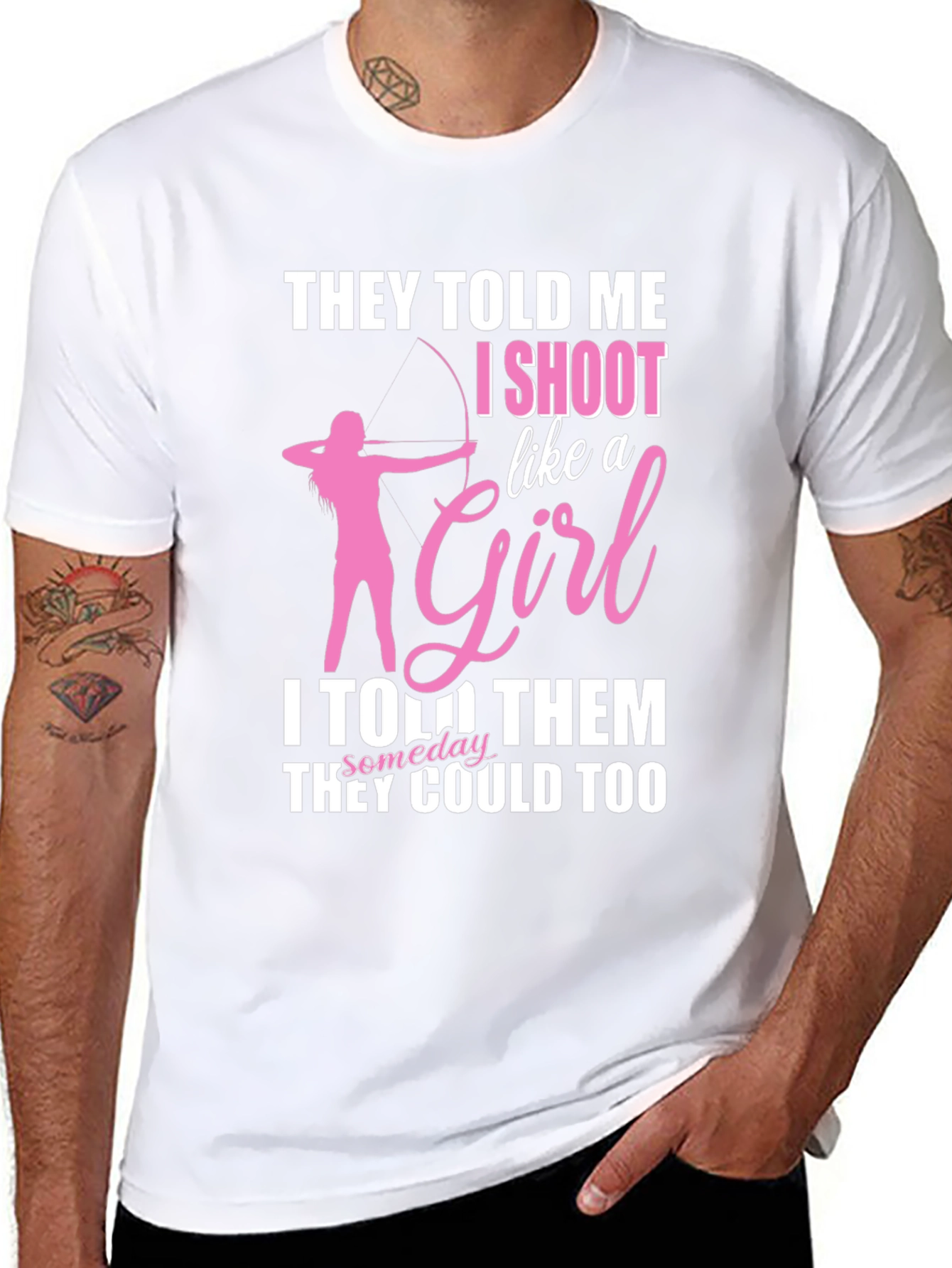 I Shoot Like a Girl T-Shirt Archery Funny Tee