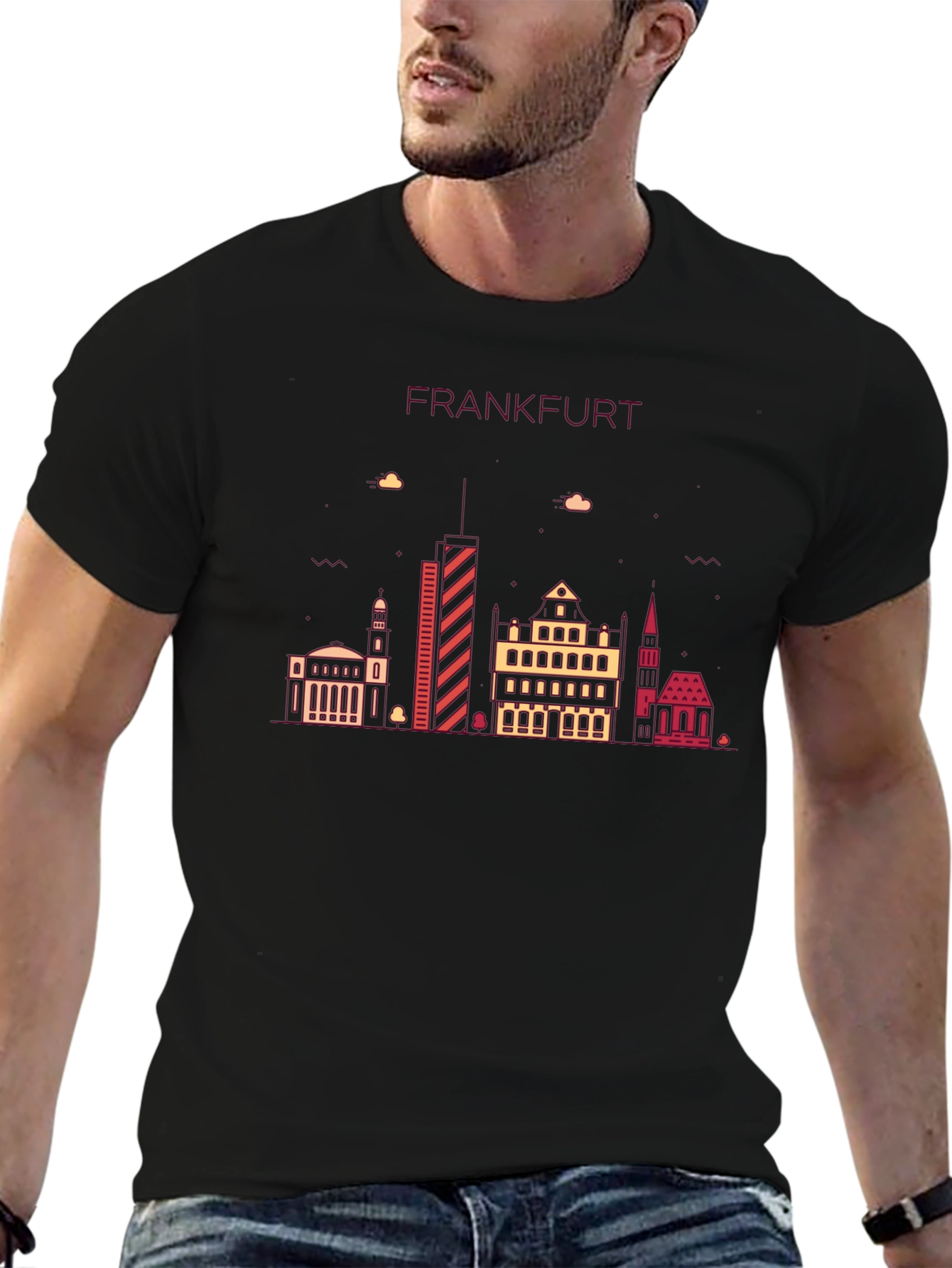 Frankfurt Skyline Graphic Tee - Stylish Cityscape T-Shirt