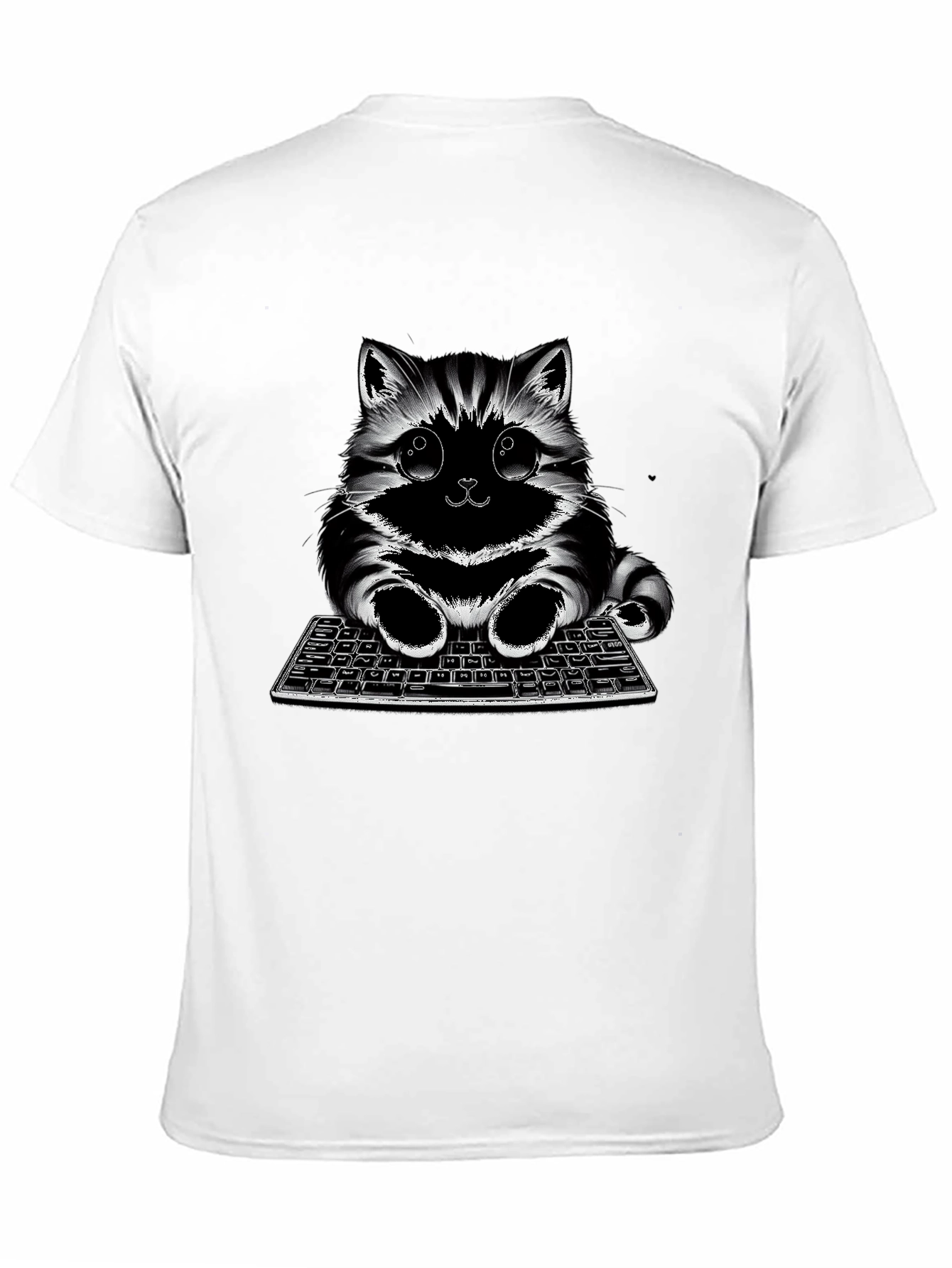 Cute Cat Keyboard Graphic Tee