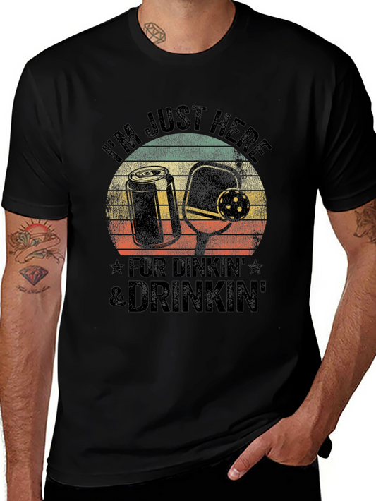 Pickleball Dinkin & Drinkin Graphic Tee