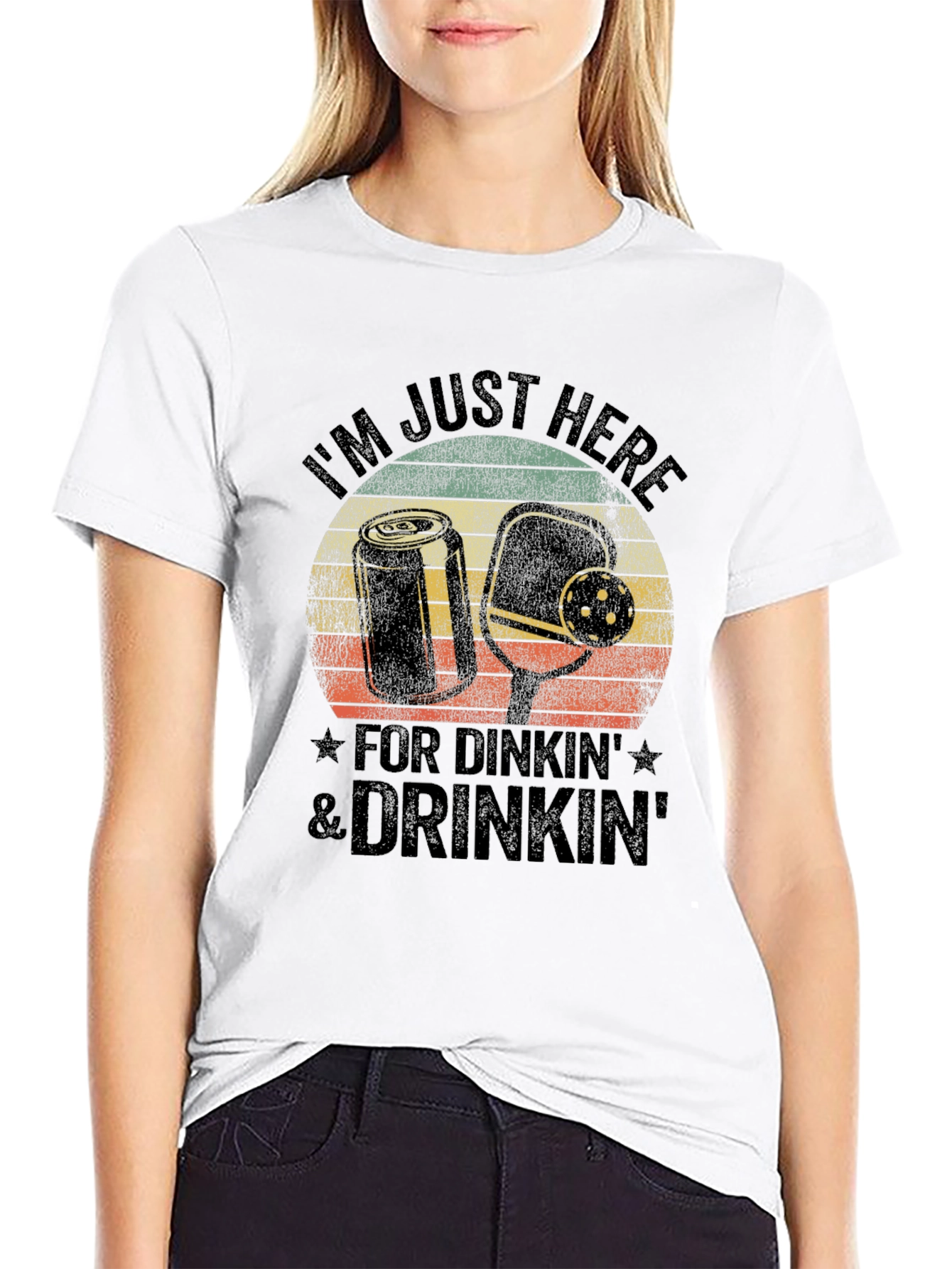 Pickleball Dinkin & Drinkin Graphic Tee