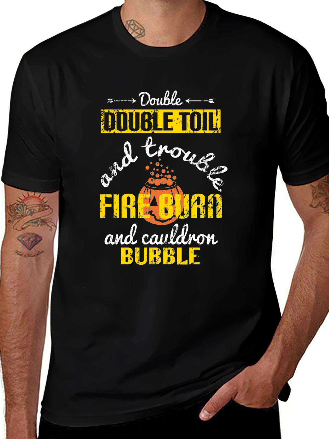 Double Toil & Trouble Halloween T-Shirt