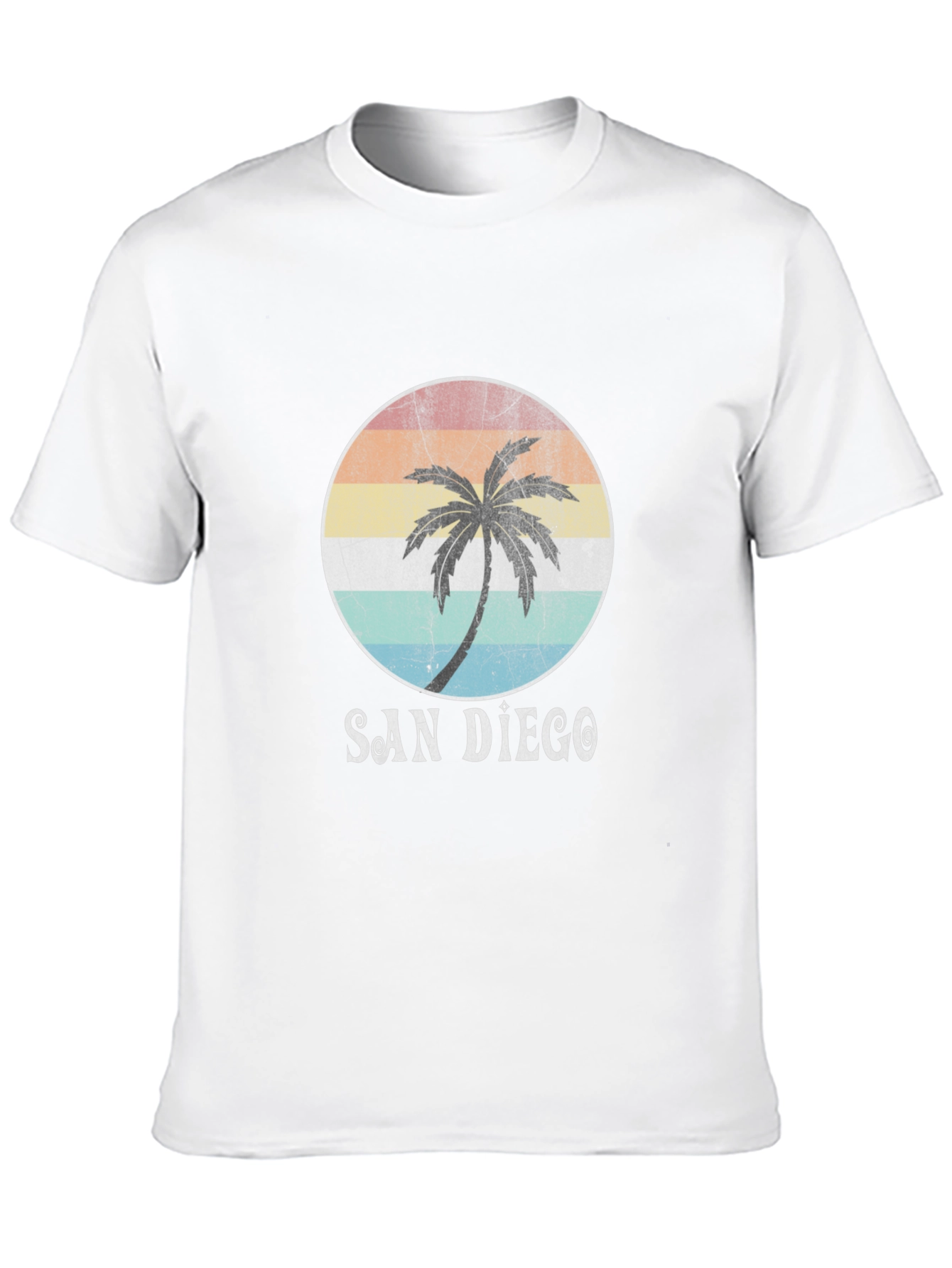 San Diego Palm Tee - Retro Graphic T-Shirt