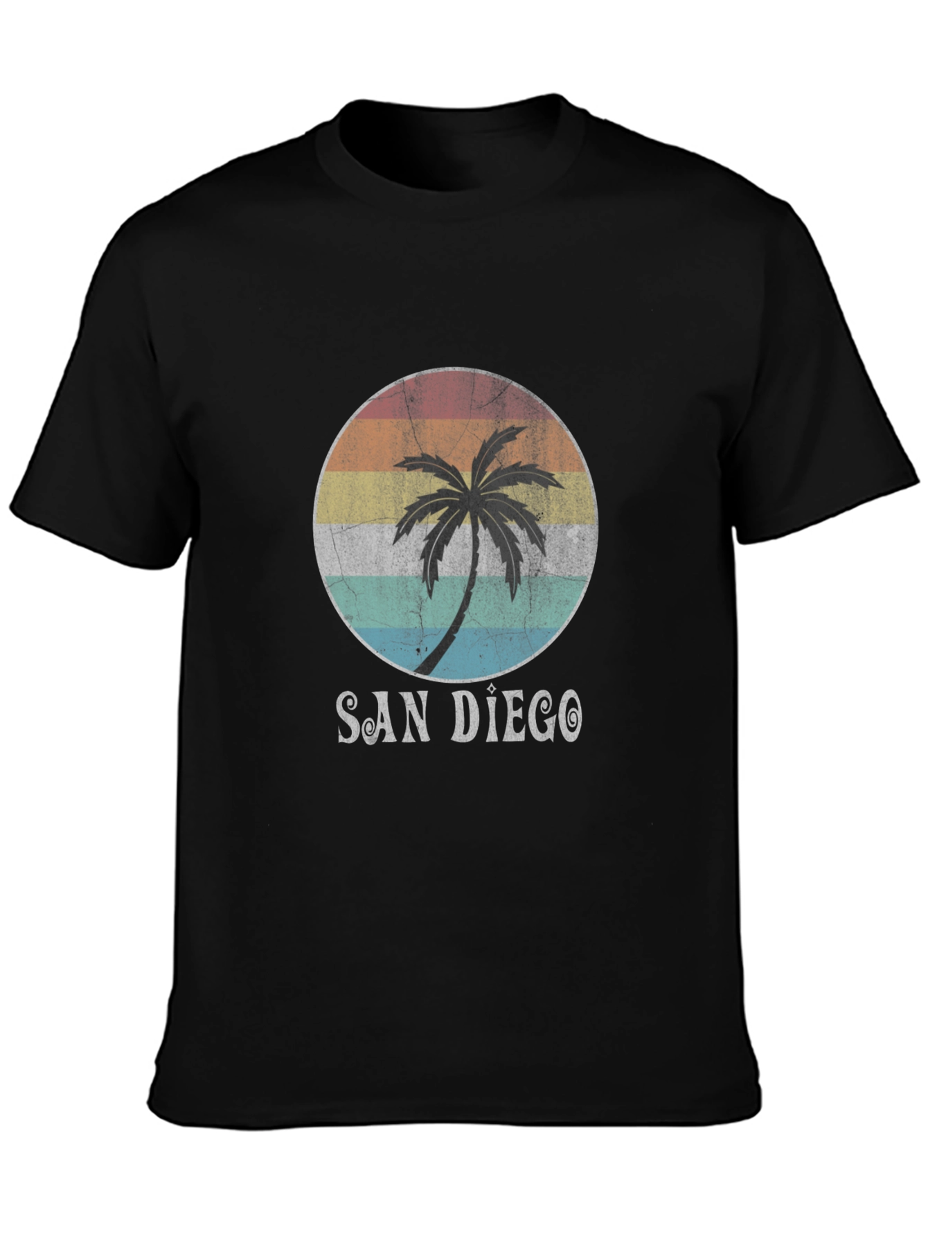 San Diego Palm Tee - Retro Graphic T-Shirt