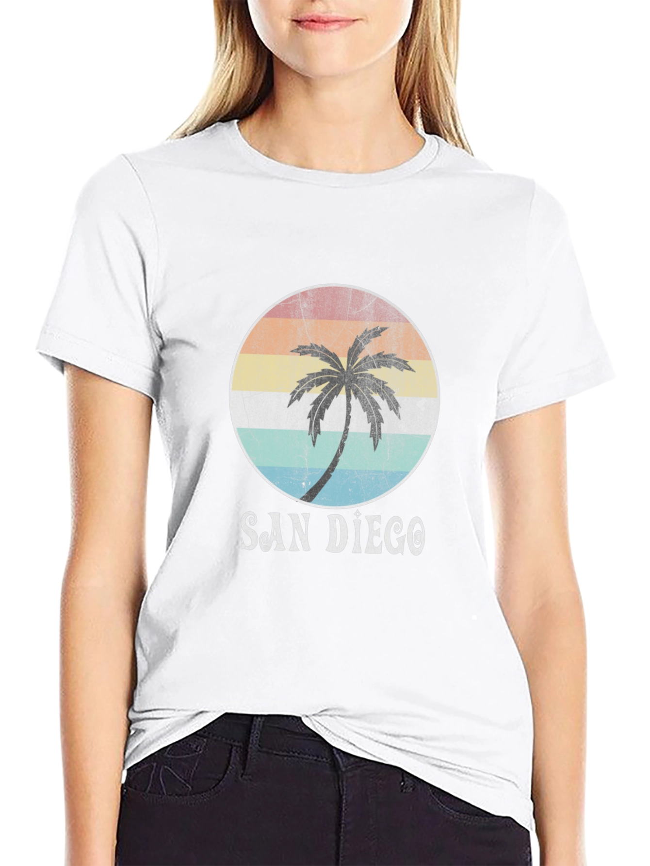 San Diego Palm Tee - Retro Graphic T-Shirt