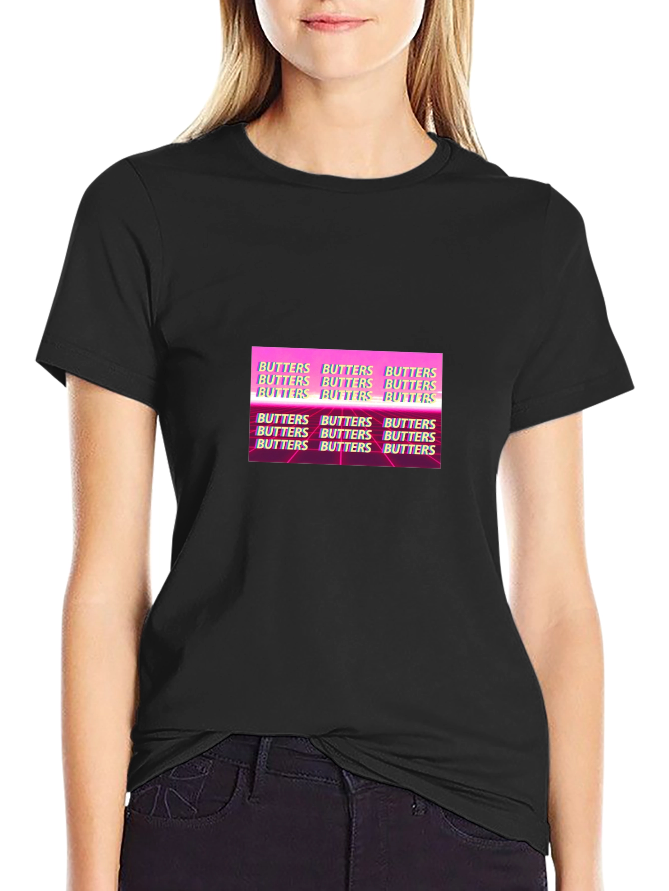 Butters Graphic Print T-Shirt - Black